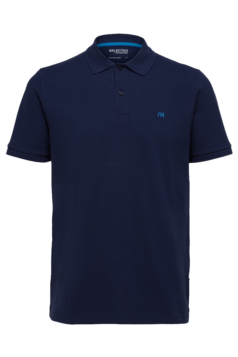 Selected SLHDANTE SS POLO NOOS Blauw-2 1