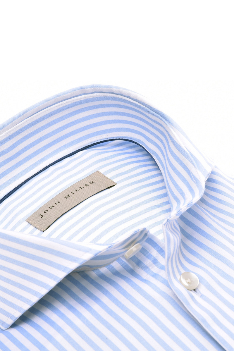 Heren overhemd lm dressual blauw