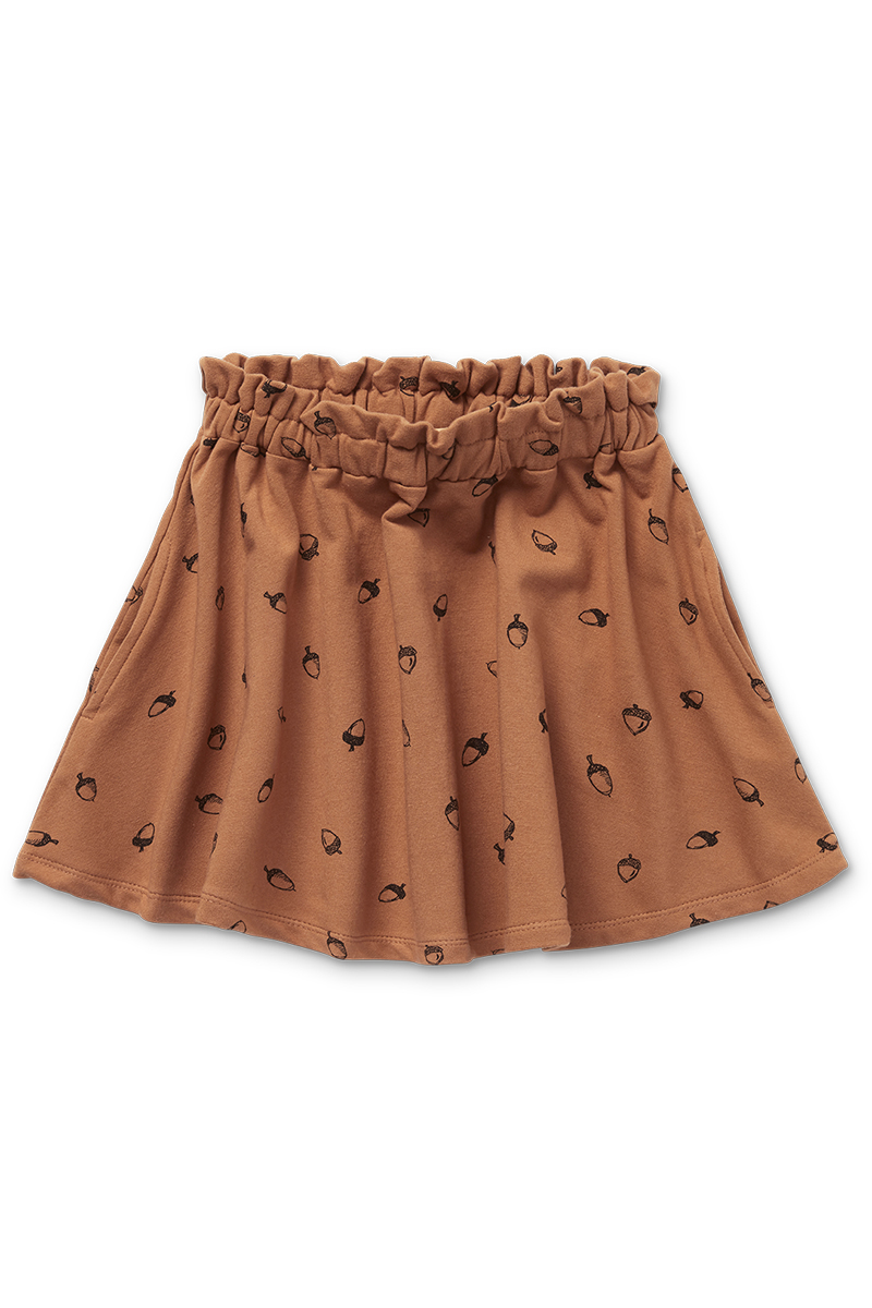 Sproet & Sprout paperbag skirt acorn print bruin/beige-1 1