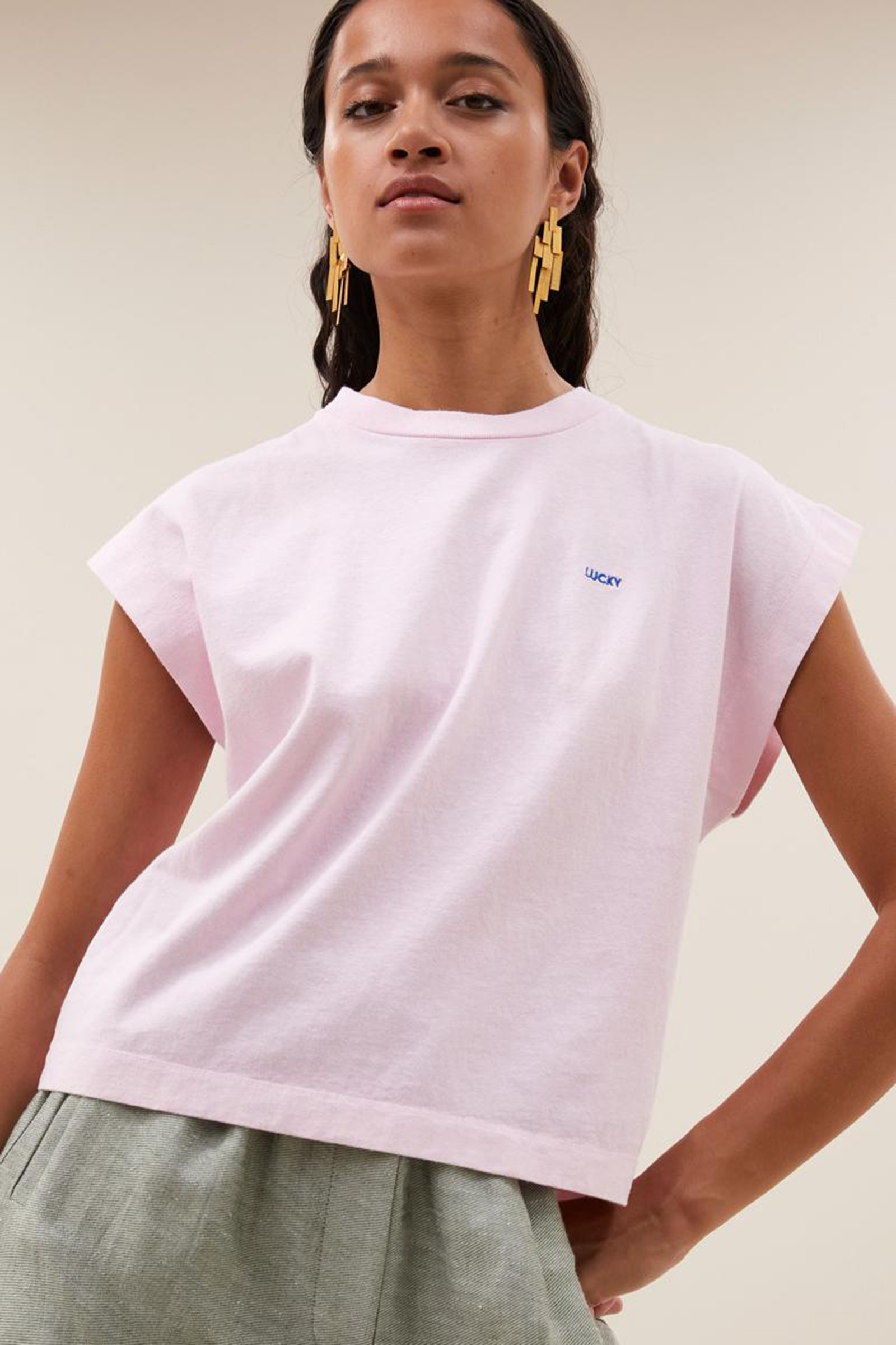 Dames t-shirt korte mouw rose