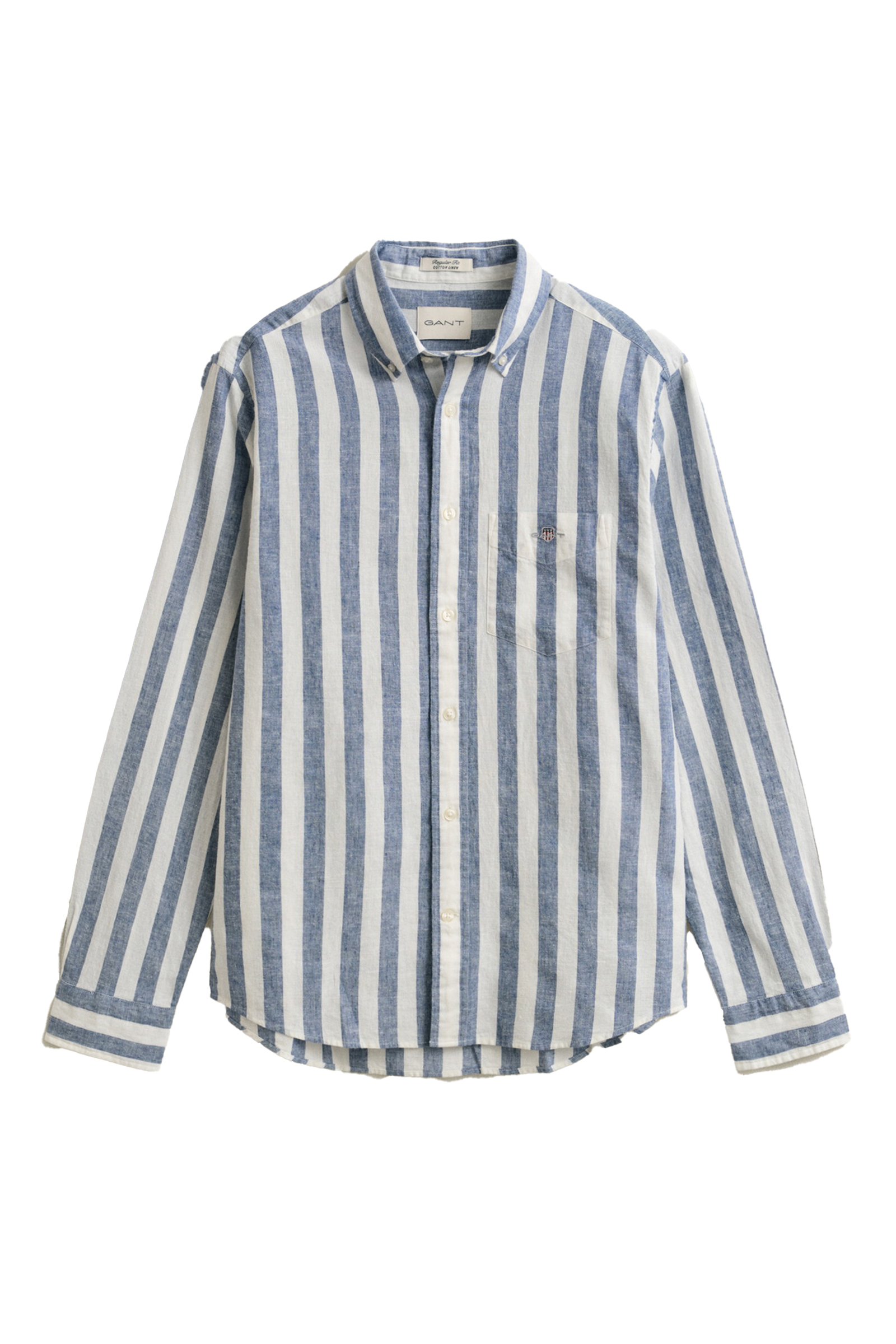 Heren overhemd km casual blauw