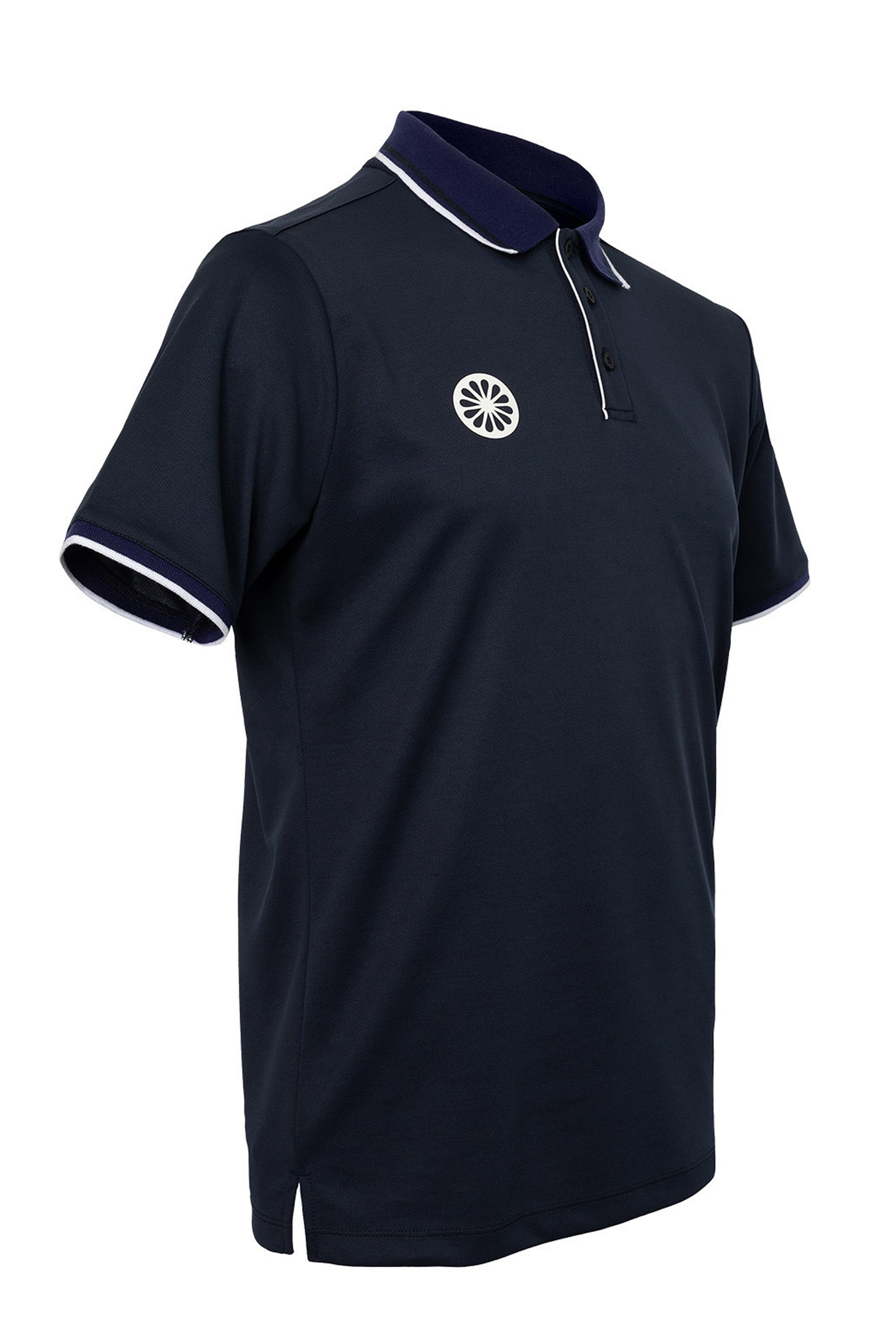 Tennis heren polo blauw