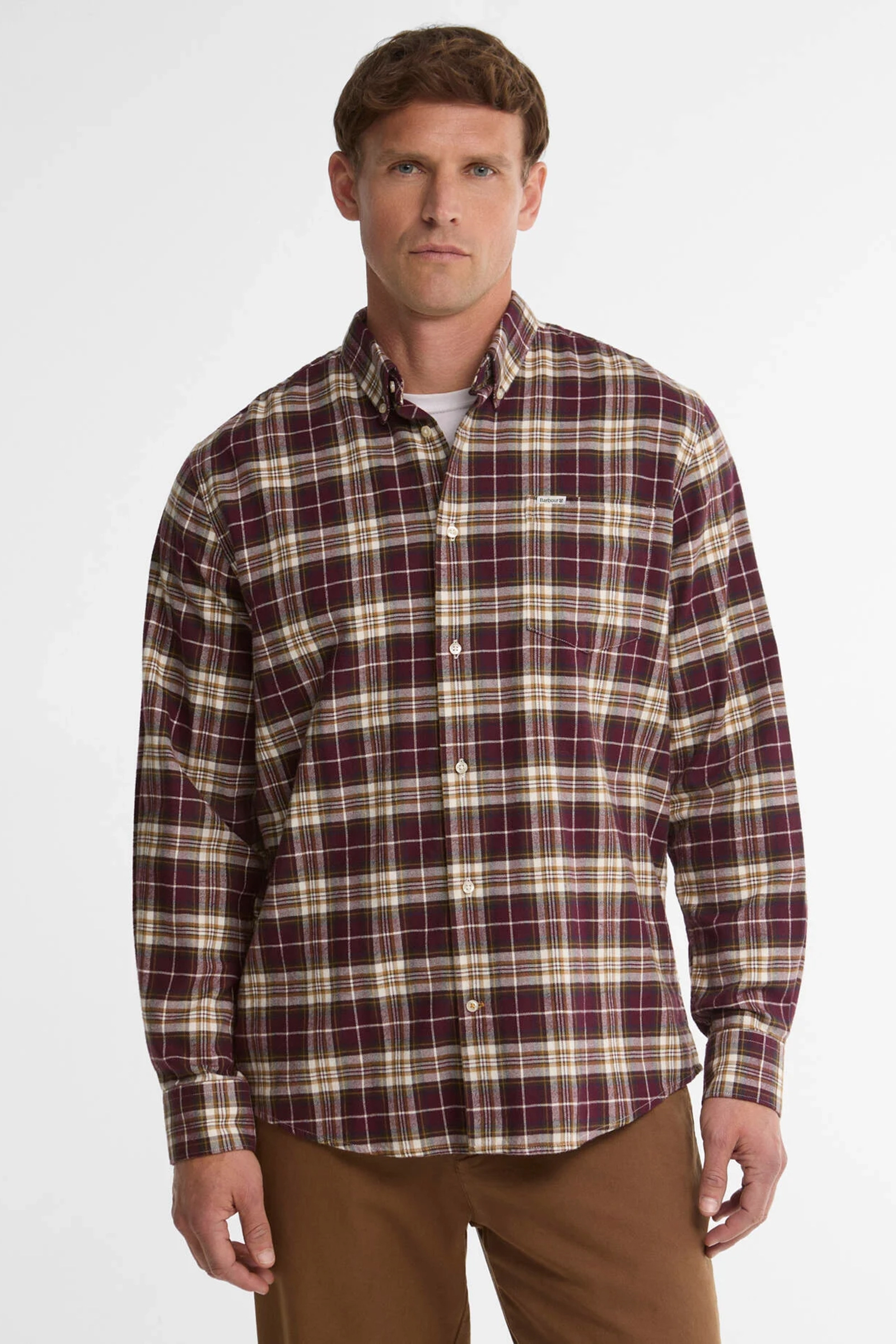 Heren overhemd lm casual rood