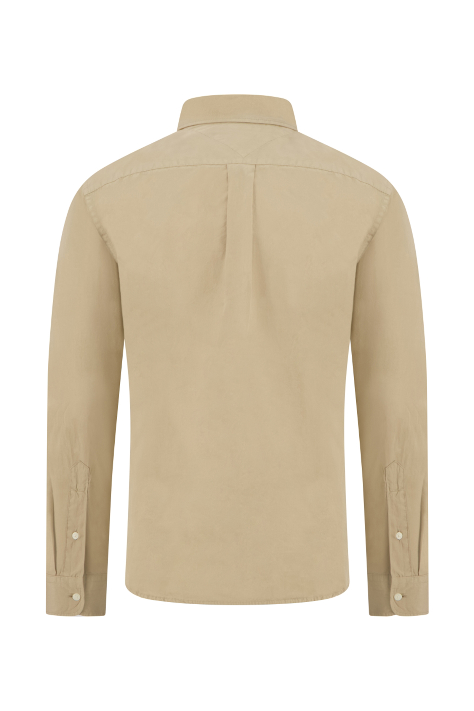 Heren overhemd lm casual bruin
