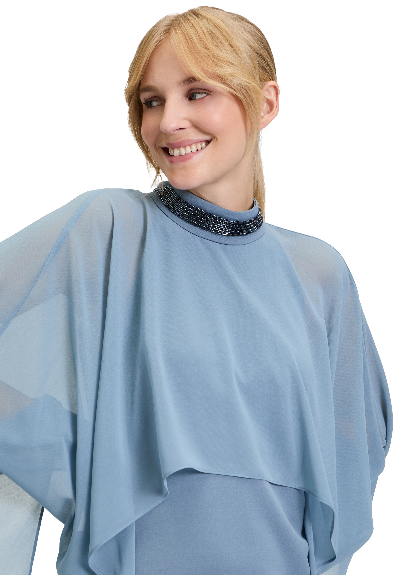 Vera Mont Kleid Kurz 1/1 Arm Bluish Grey 5