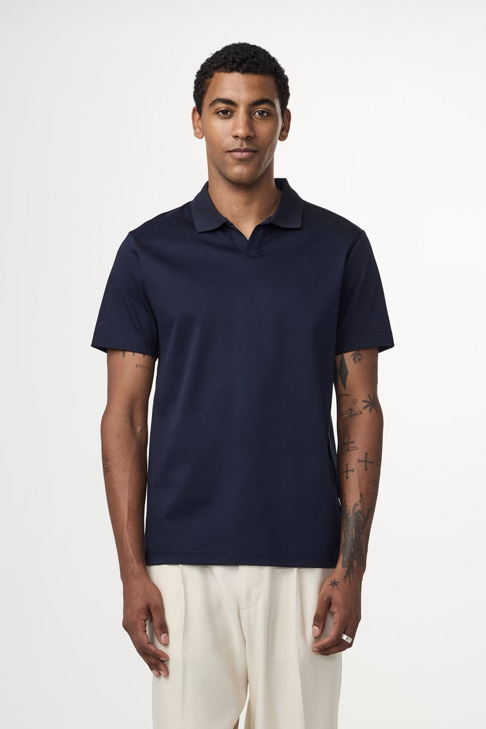 Heren t-shirt kortemouw blauw