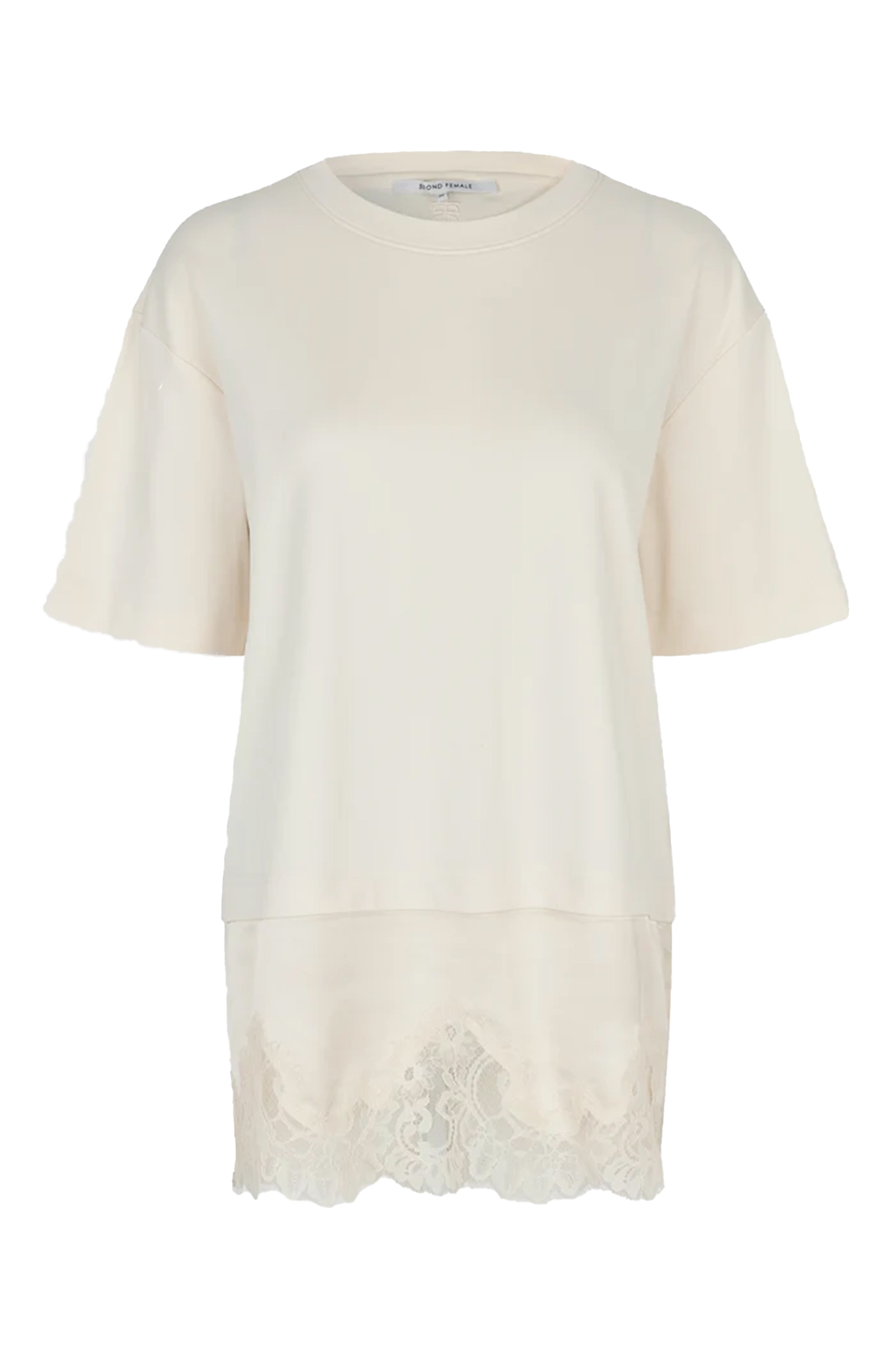 Dames t-shirt korte mouw ecru
