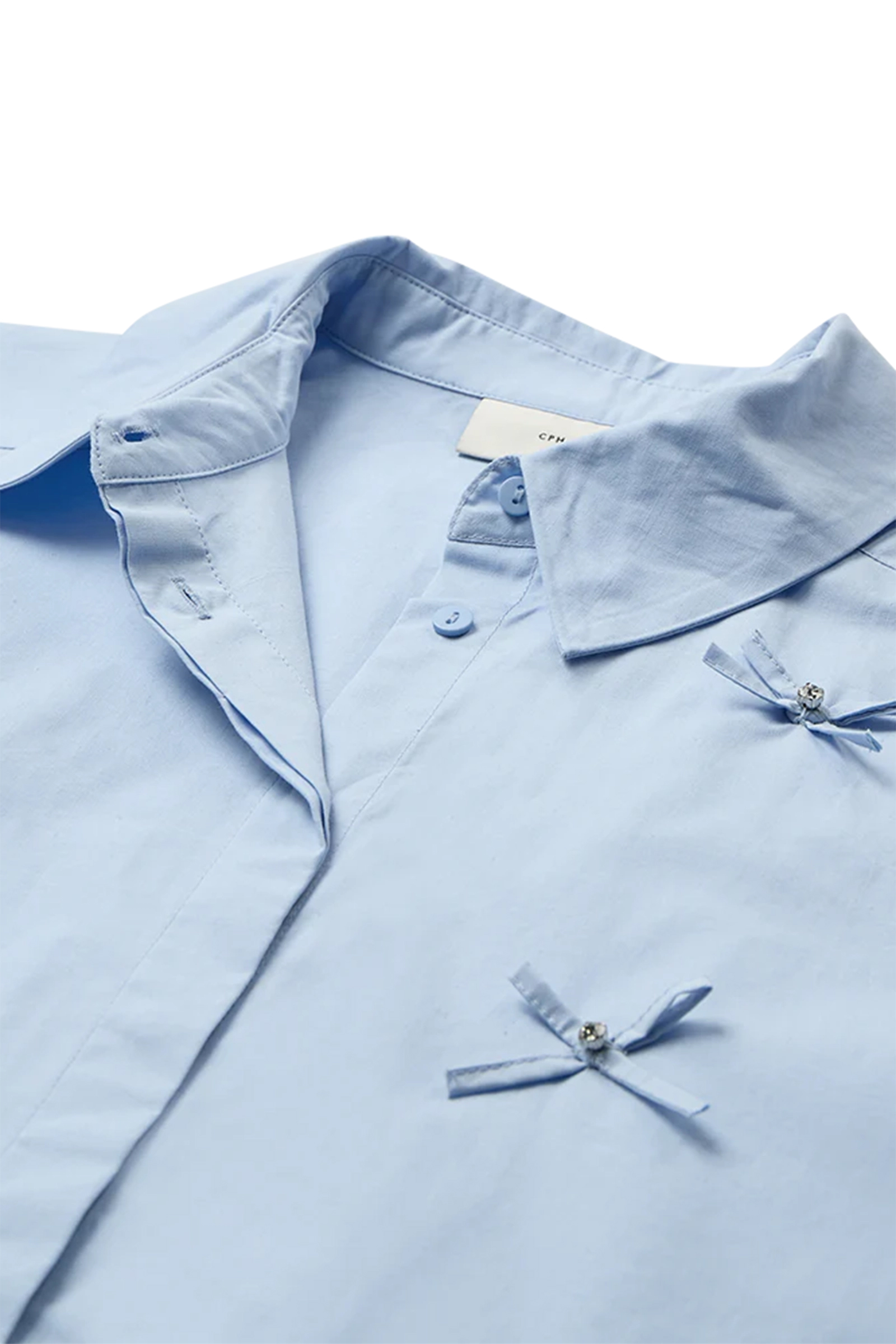 Dames blouse lange mouw blauw