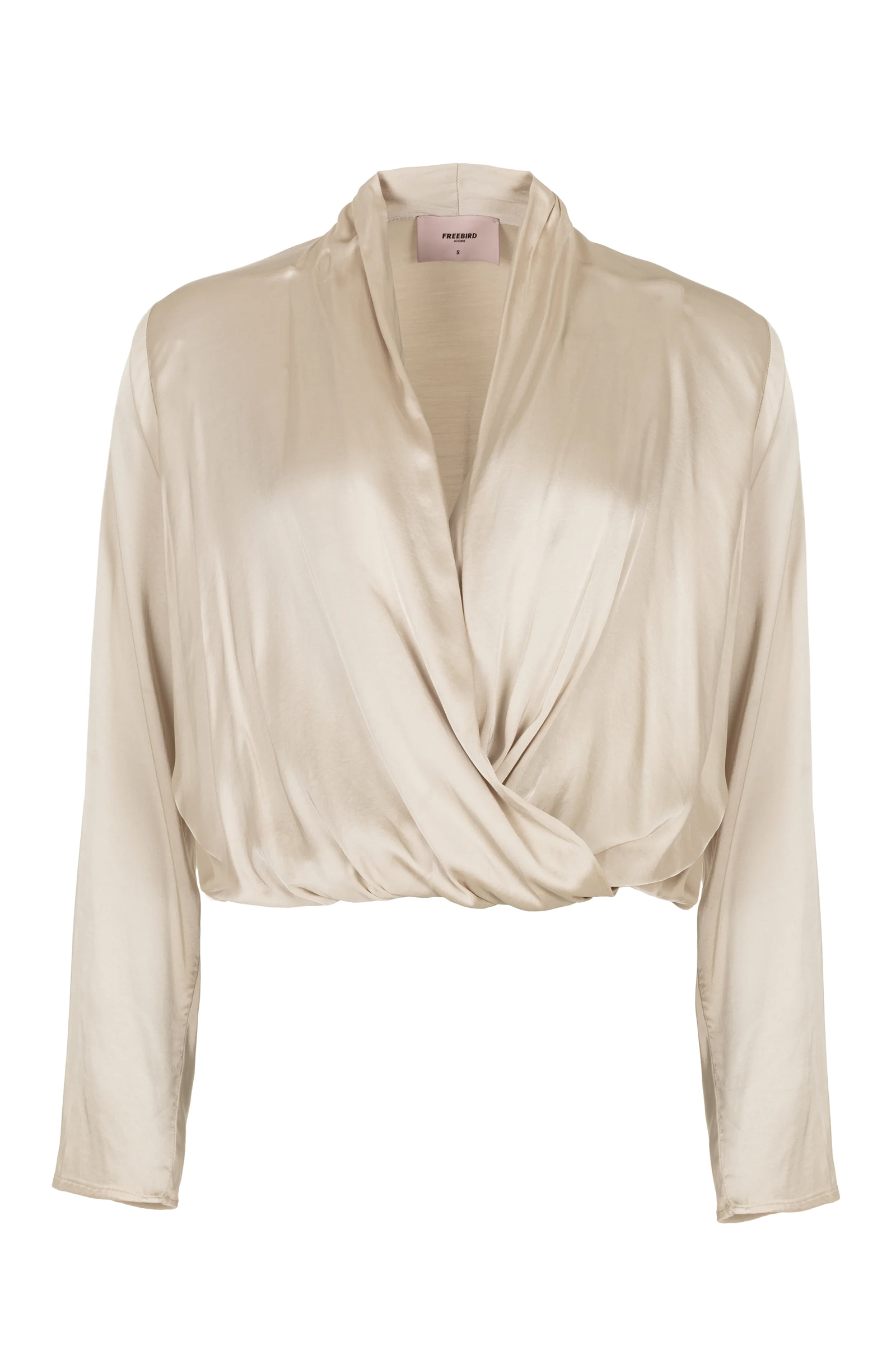 Dames blouse lange mouw bruin