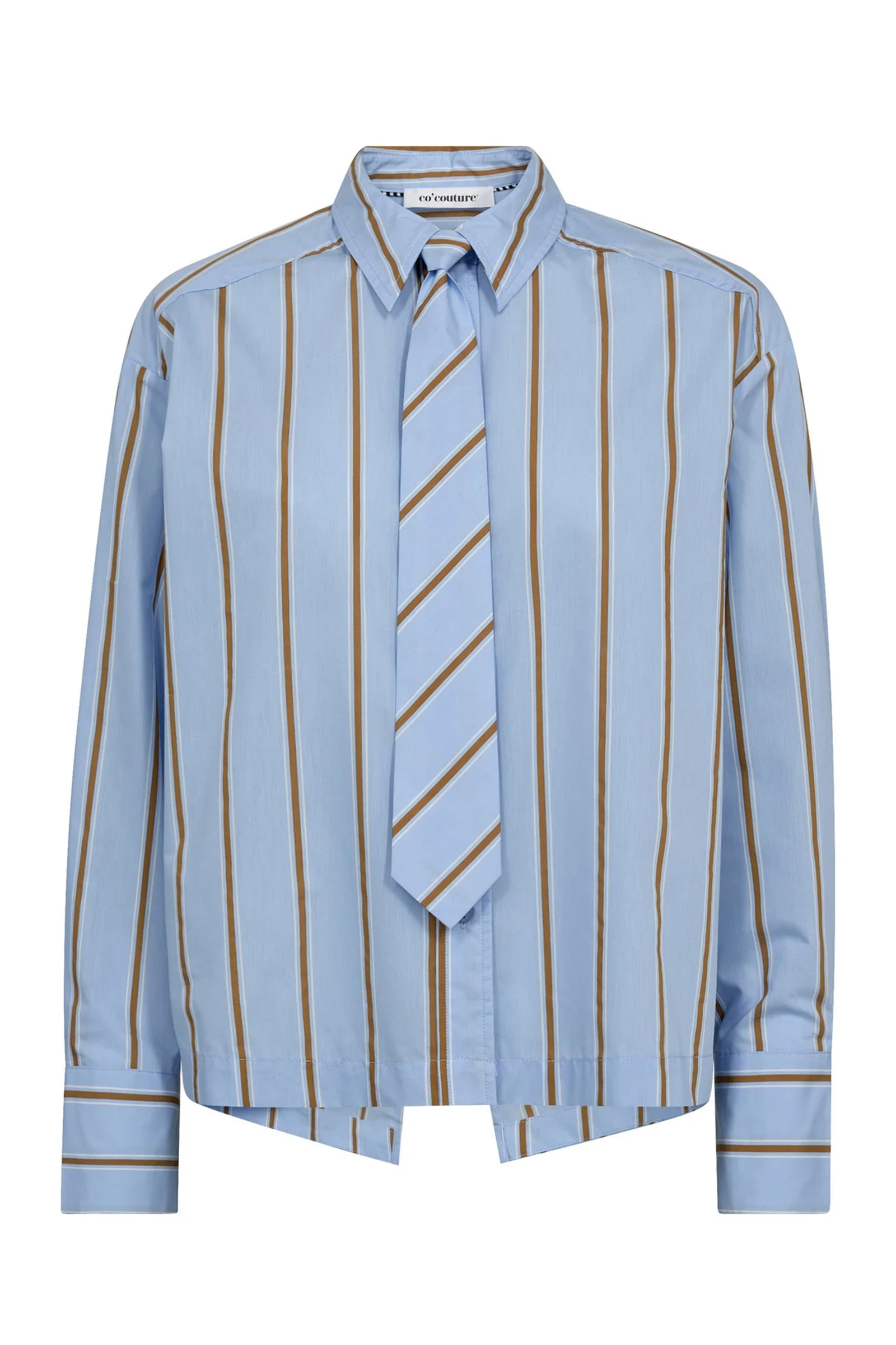 Dames blouse lange mouw blauw