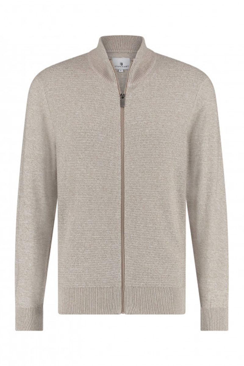 State of Art Cardigan Plain - Str bruin/beige-4 1