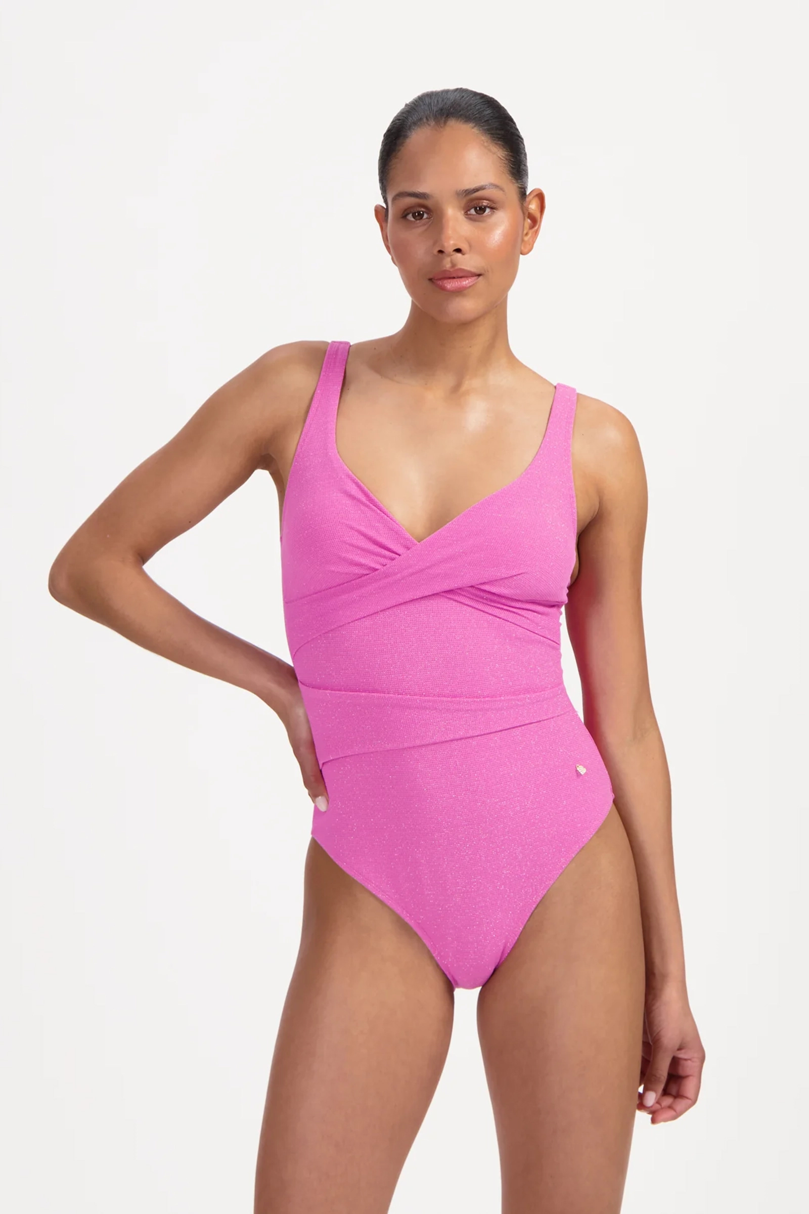Bad/beach dames badpak modecup rose