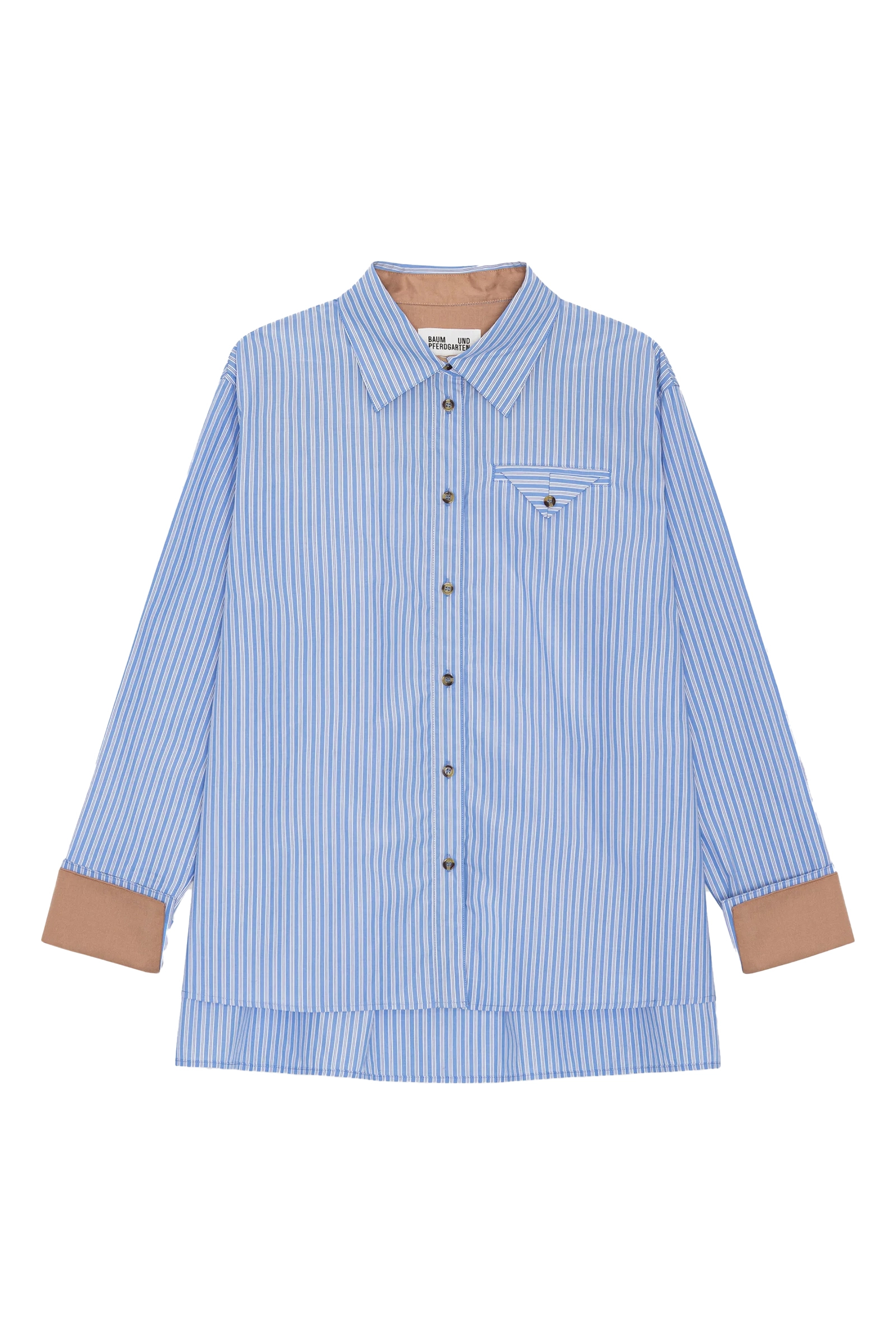 Dames blouse lange mouw blauw