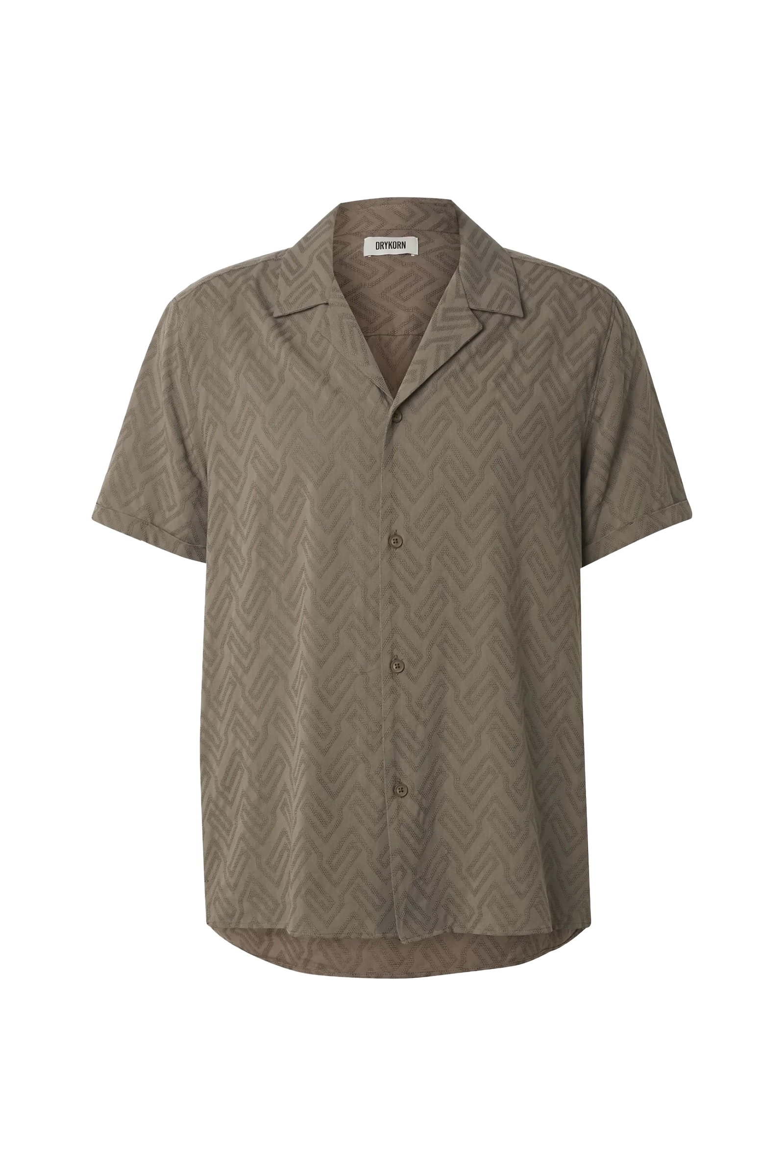 Heren overhemd lm casual bruin