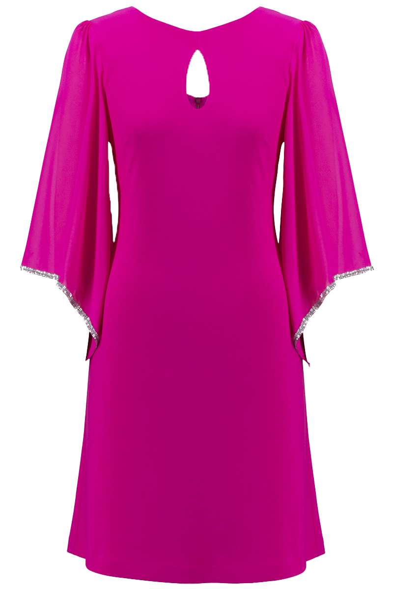 Joseph Ribkoff LDS Dress Rose-1 1