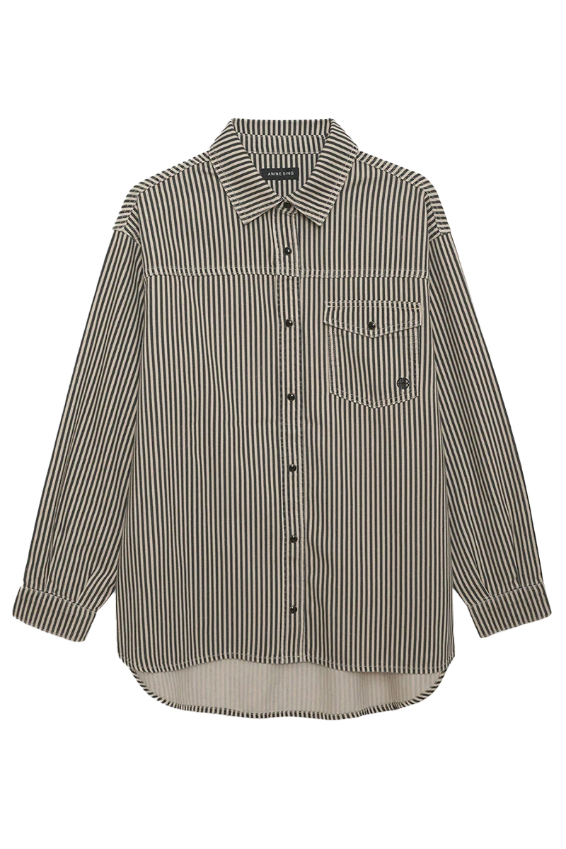 Anine Bing sloan shirt Ecru-1 1