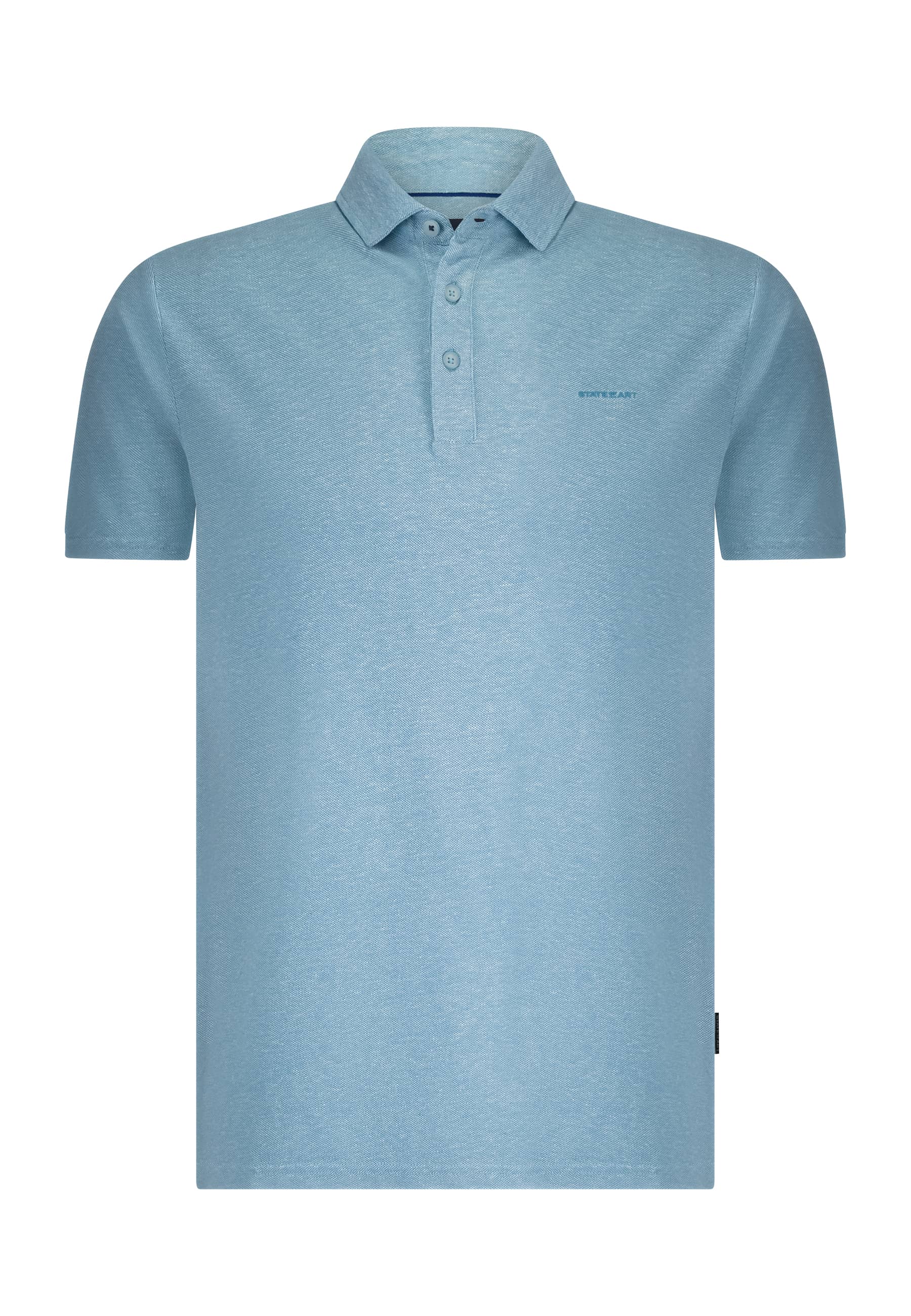 Heren polo korte mouw blauw