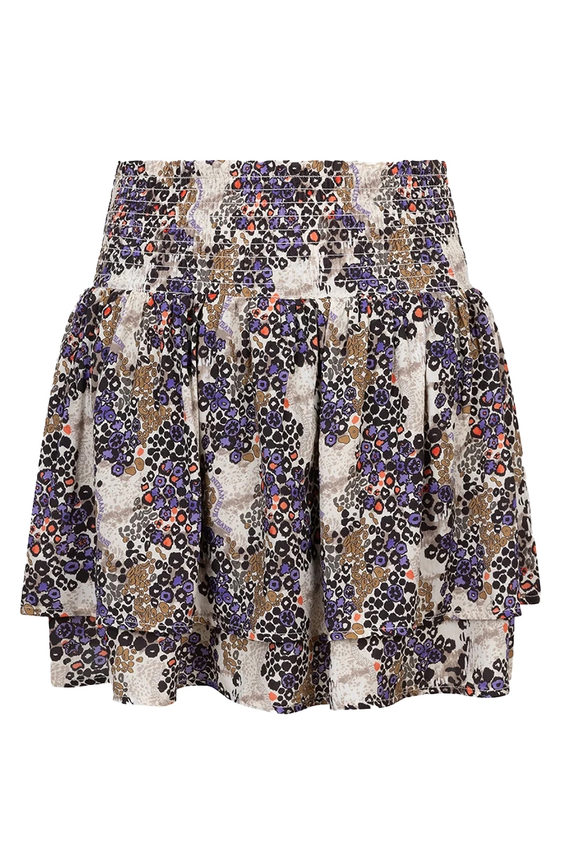 Leopard ruffle skirt