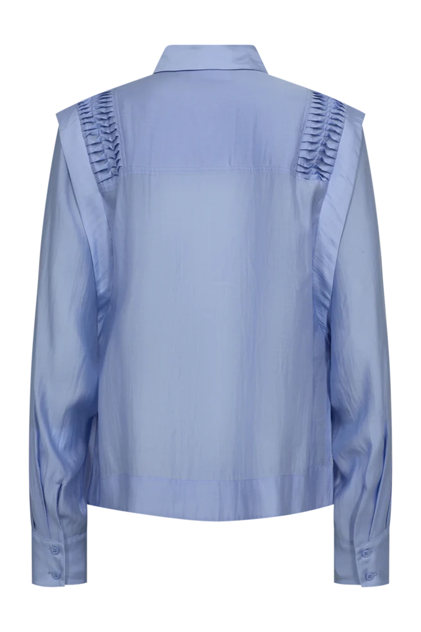 Dames blouse lange mouw blauw
