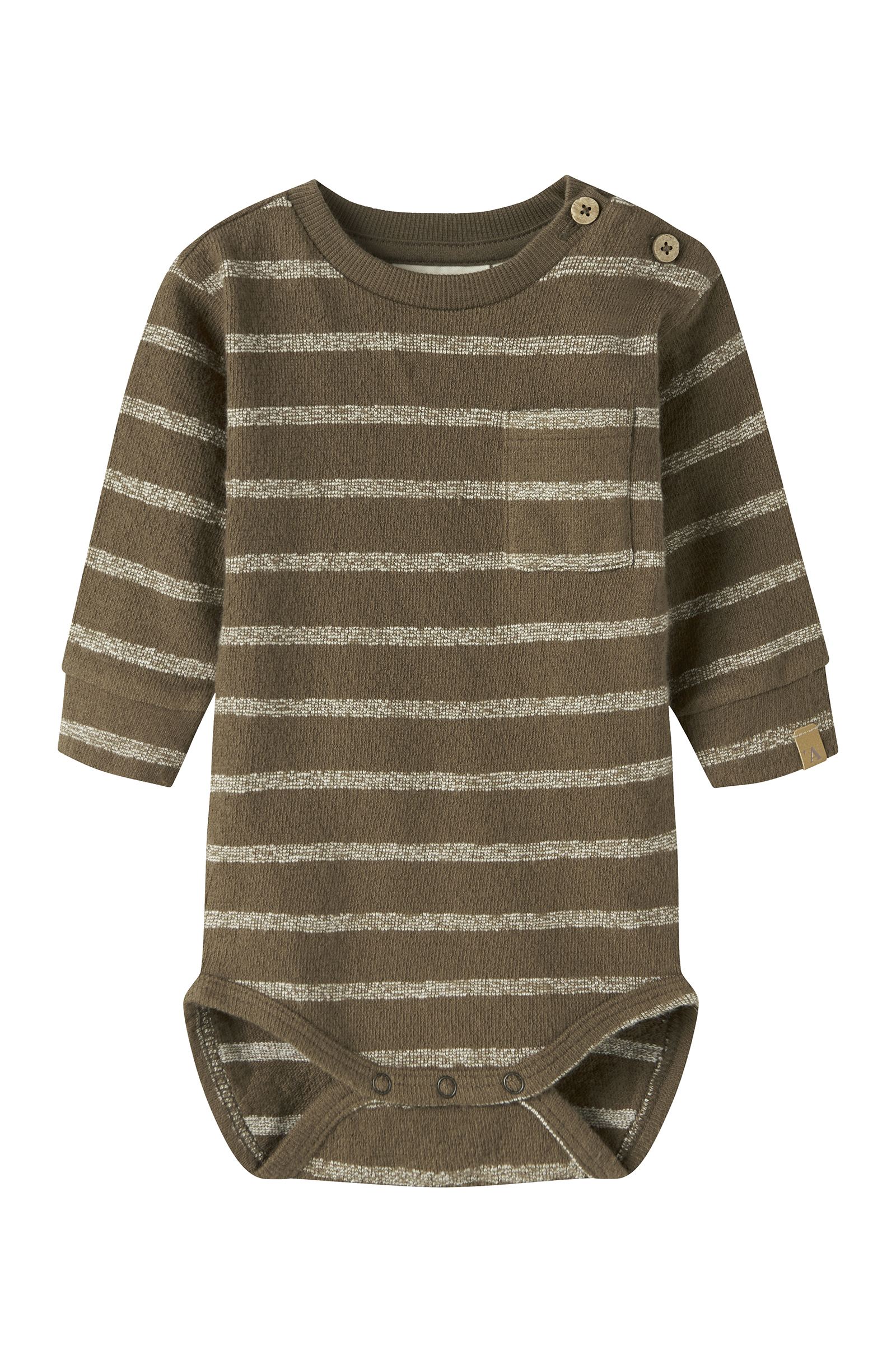 Baby romper lange mouw bruin