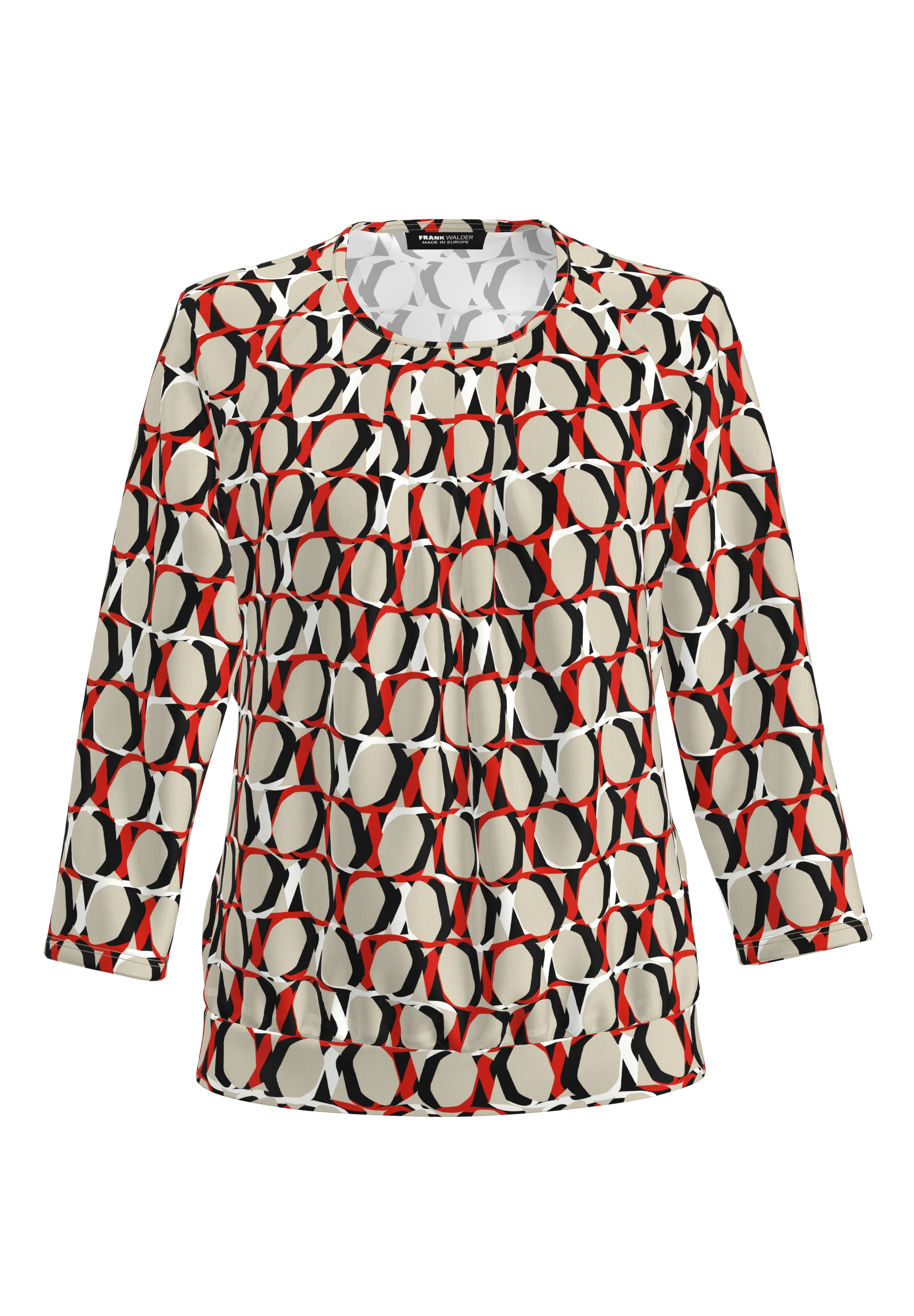 Dames blouse lange mouw rood
