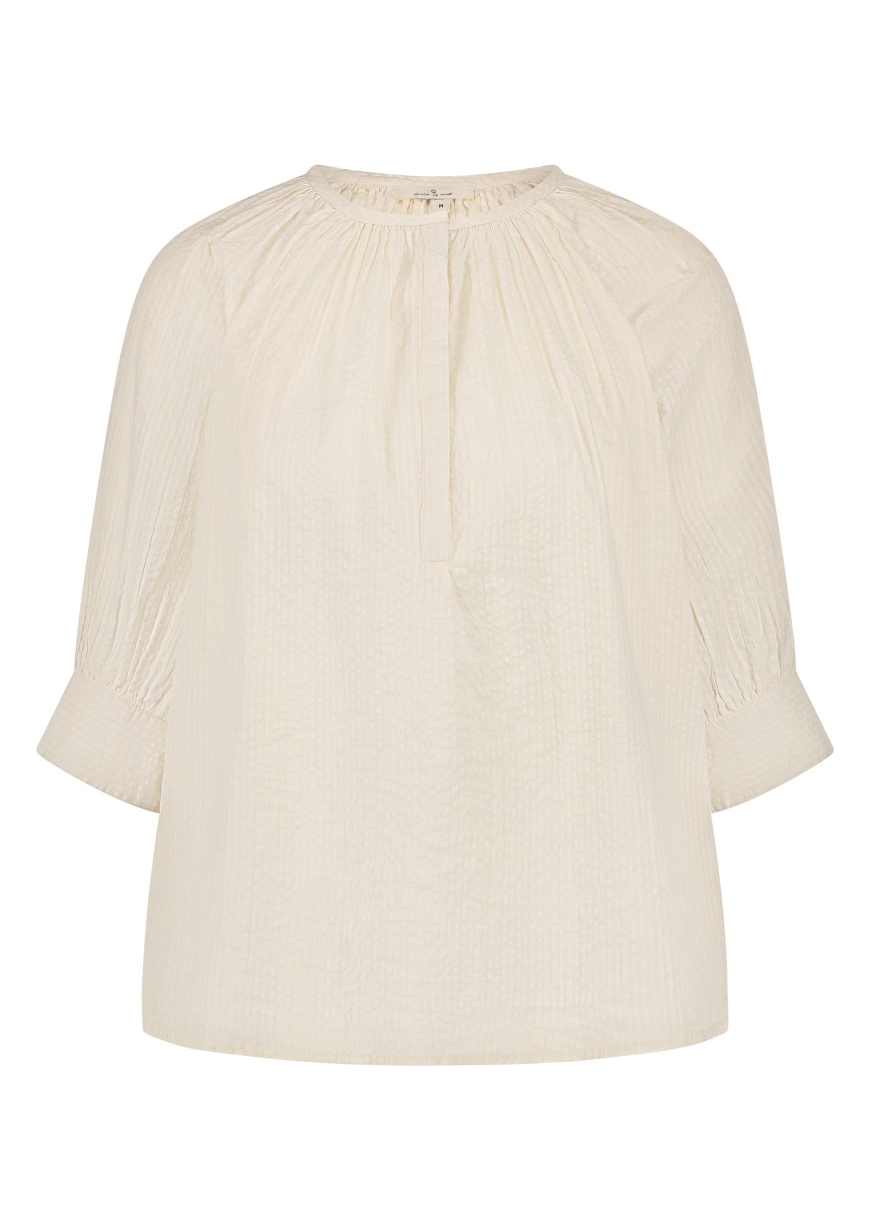 Dames blouse korte mouw ecru
