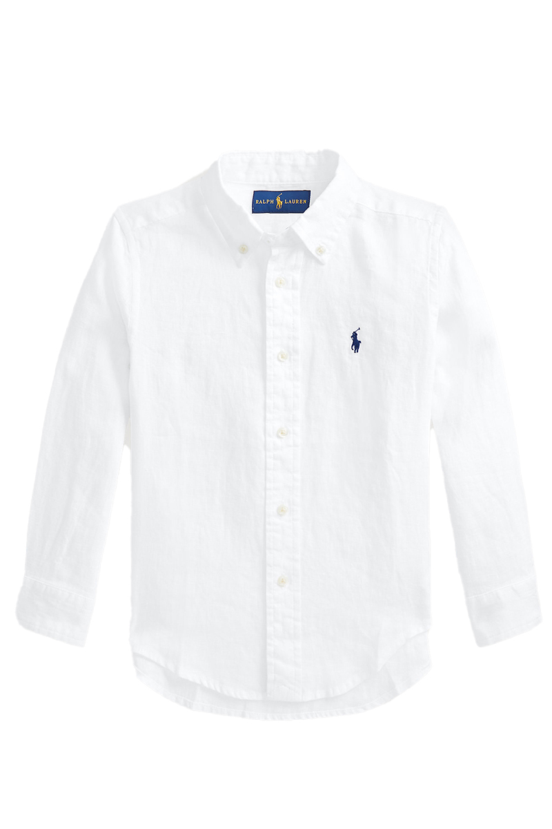 Polo Ralph Lauren Jongens overhemd lange mouw Wit-1 1