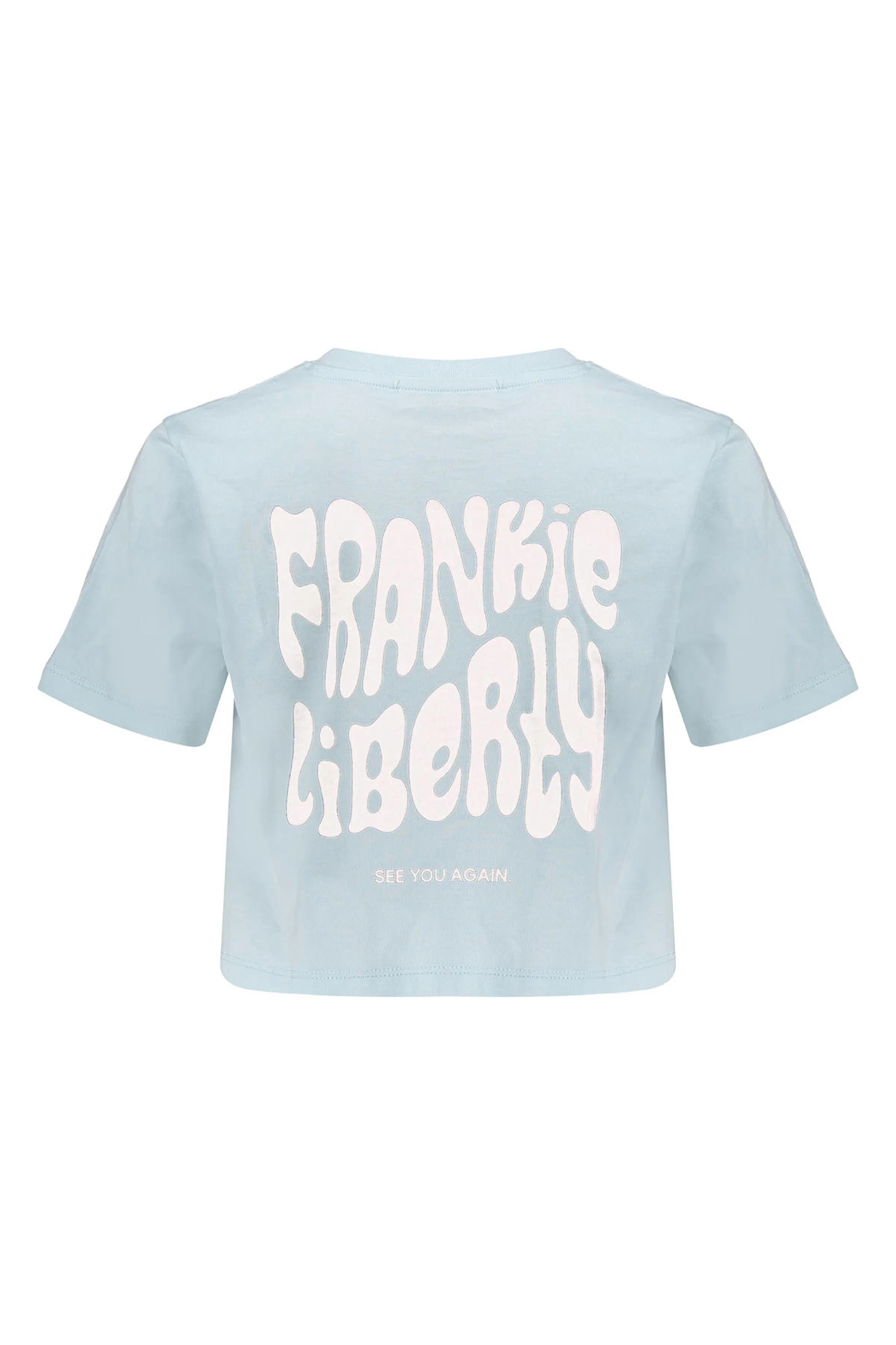 Meisjes t-shirt korte mouw blauw