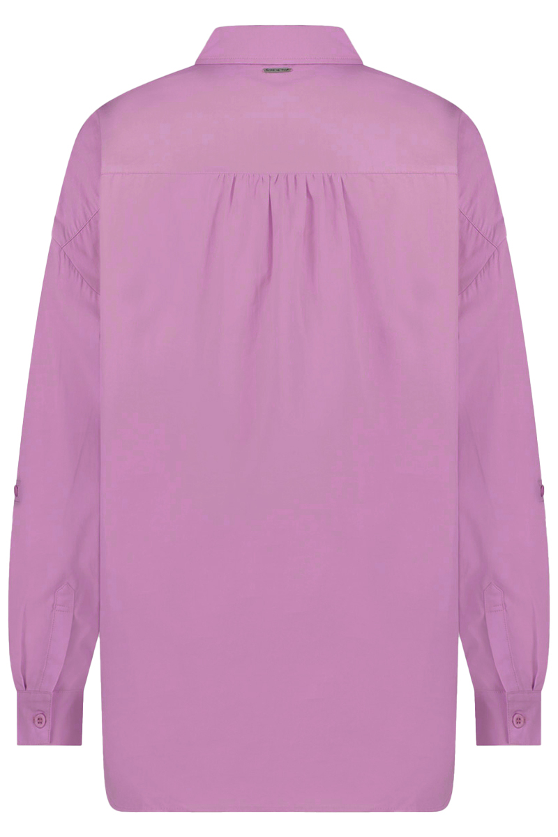 Dames blouse lange mouw paars