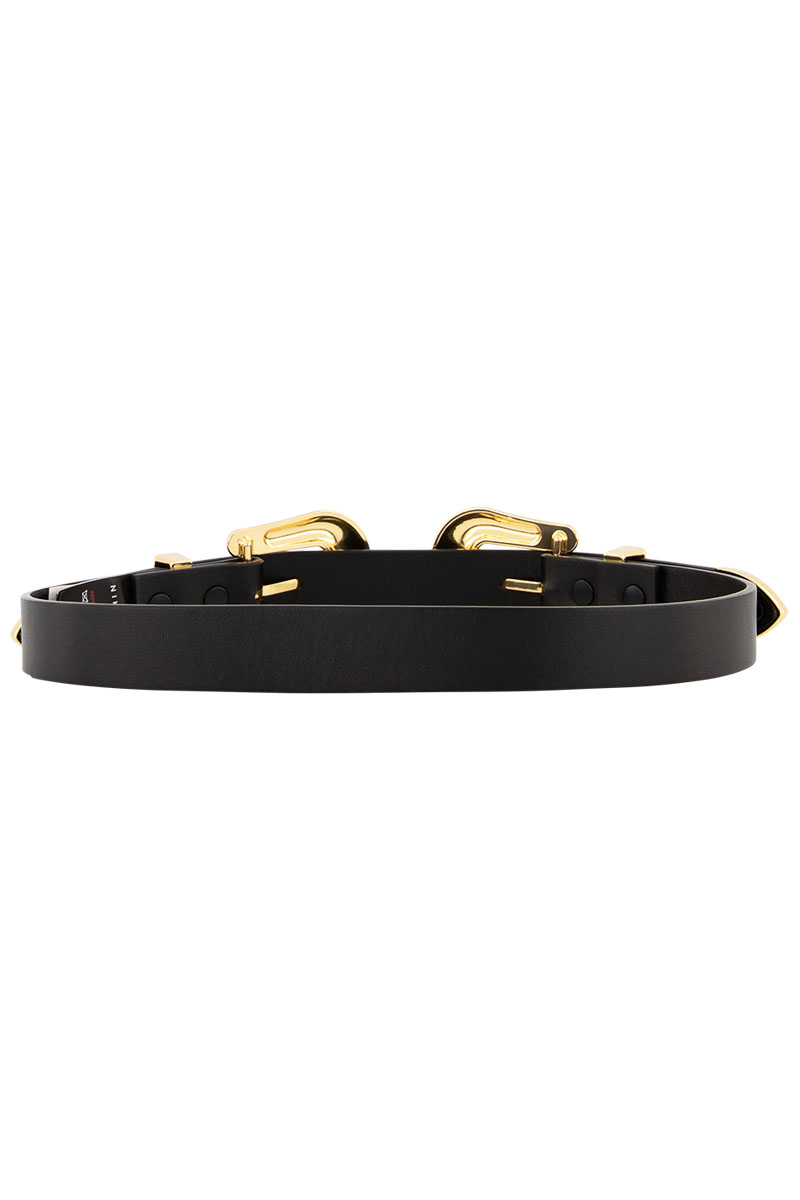 Nik & Nik Bia 2-buckle belt Zwart-1 3