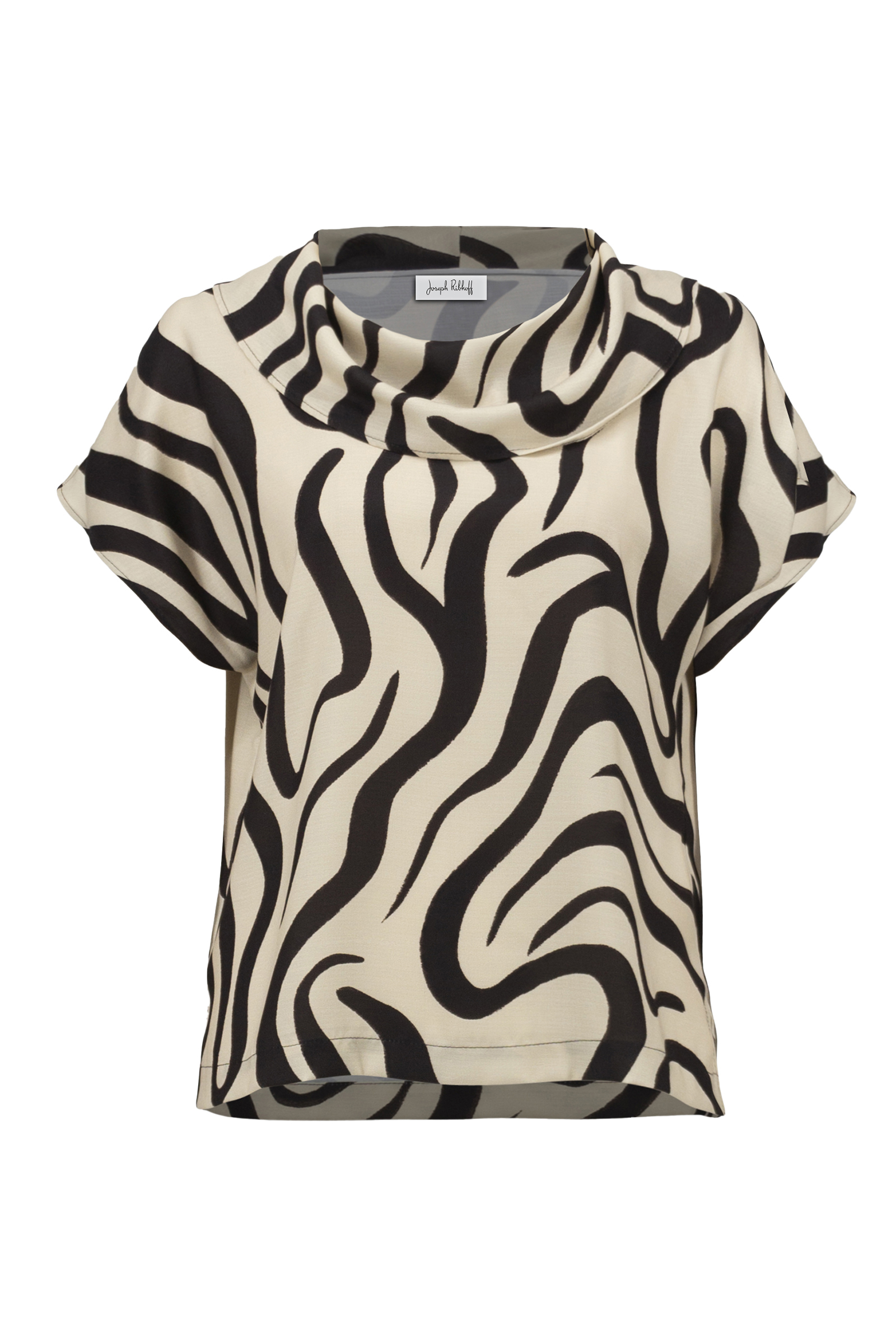Joseph Ribkoff LDS Top bruin/beige-1 1