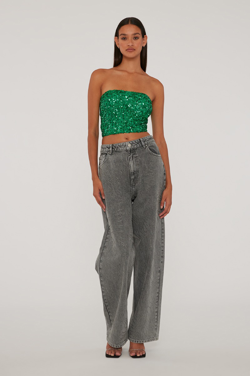 Dames jeans grijs