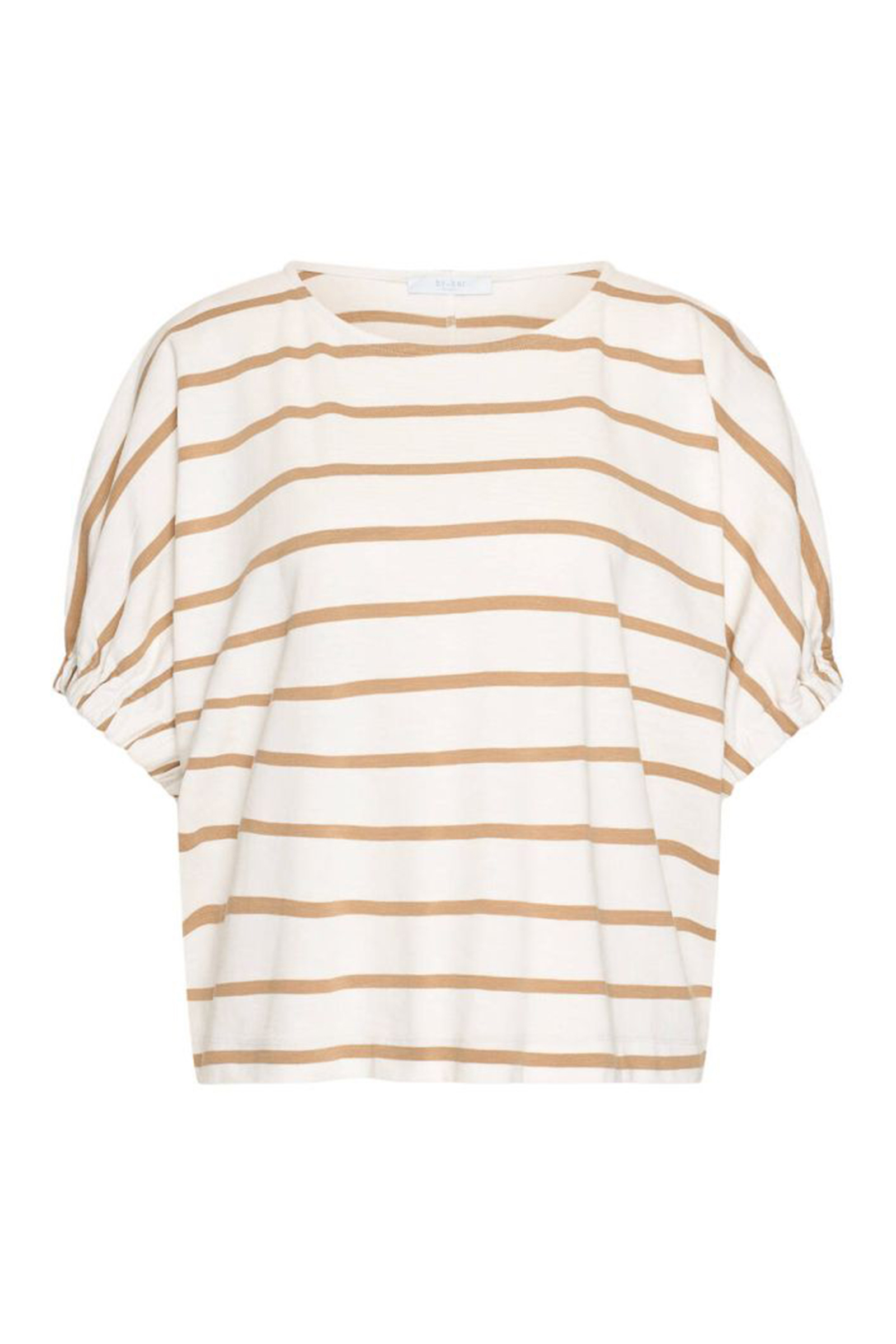 Dames t-shirt korte mouw bruin