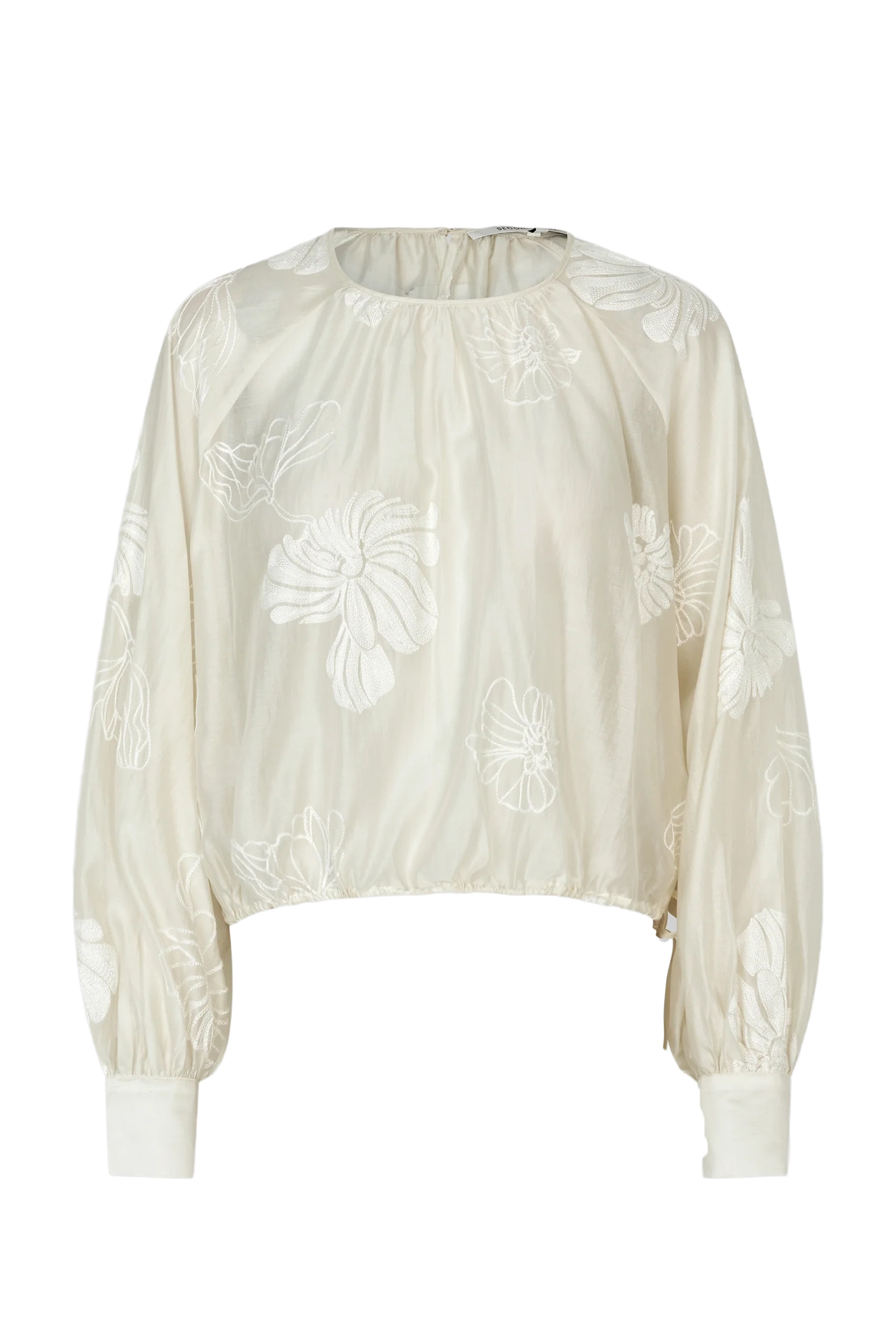 Dames blouse lange mouw ecru