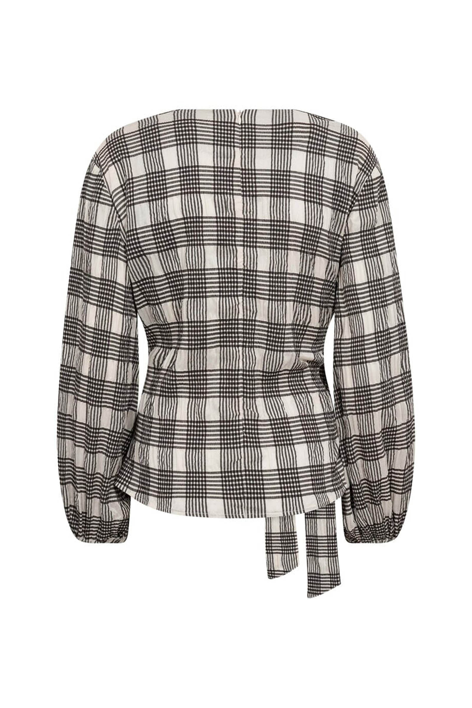 Dames blouse lange mouw zwart