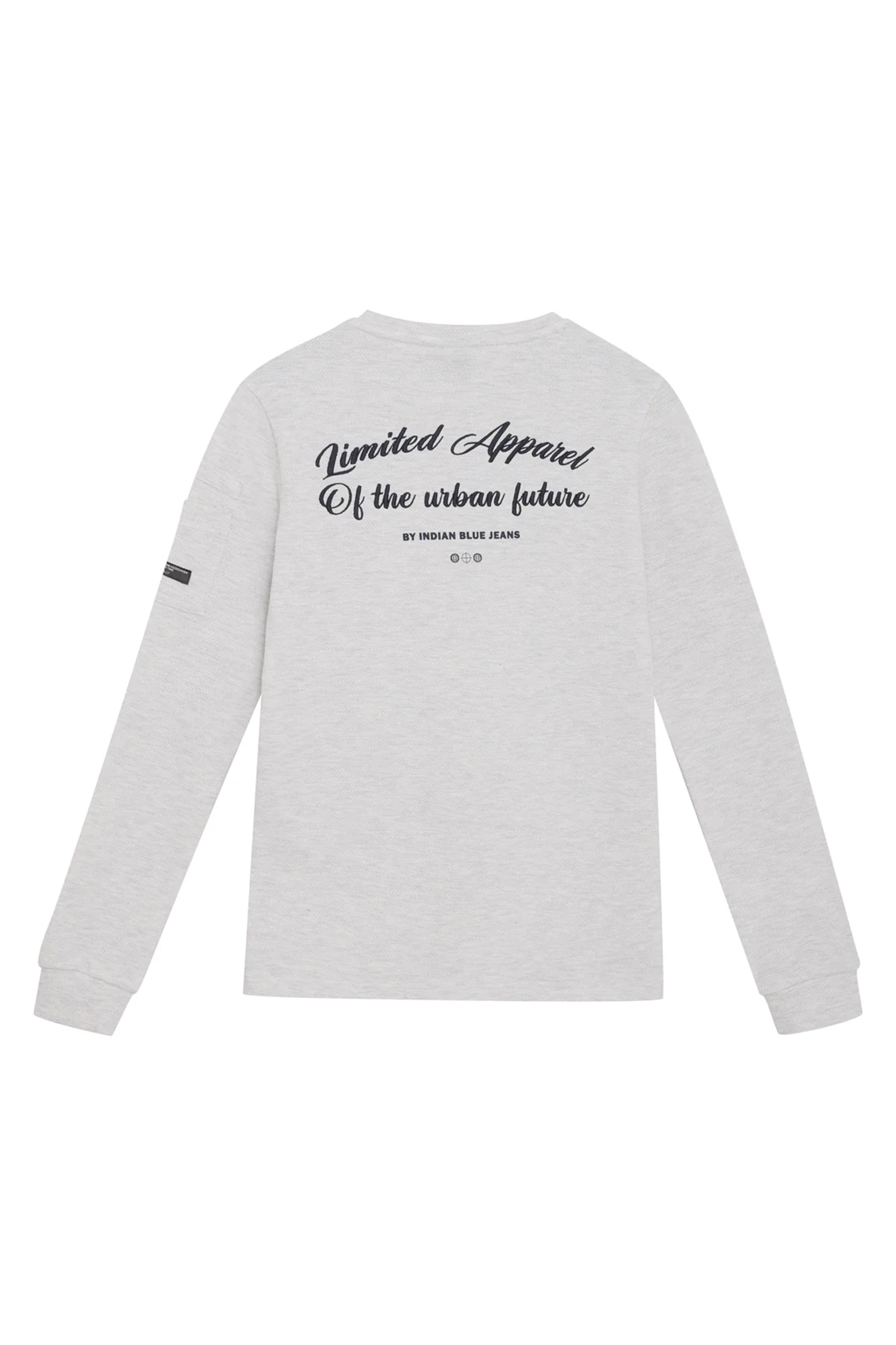 Jongens t-shirt lange mouw grijs