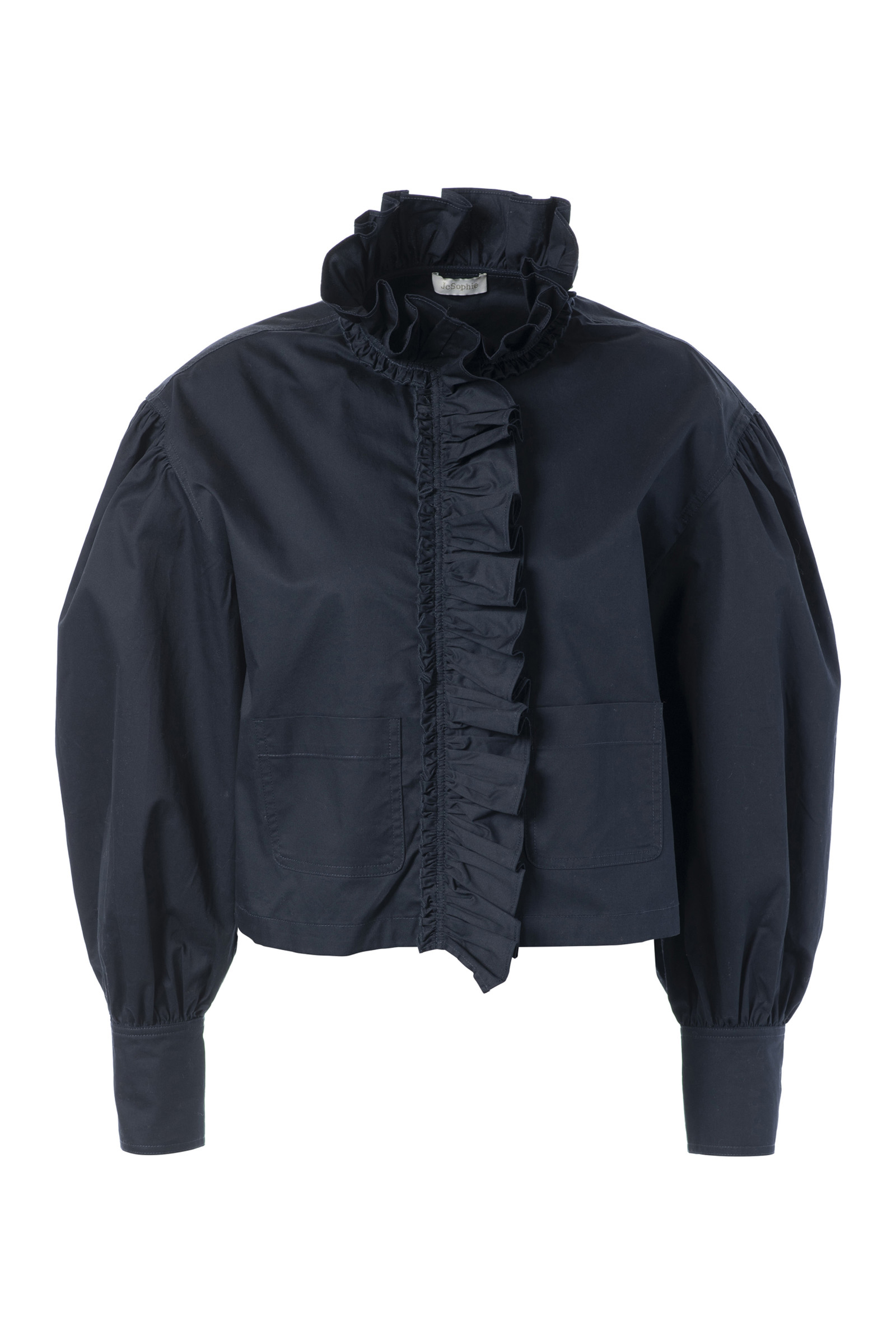 Dames blouse lange mouw blauw