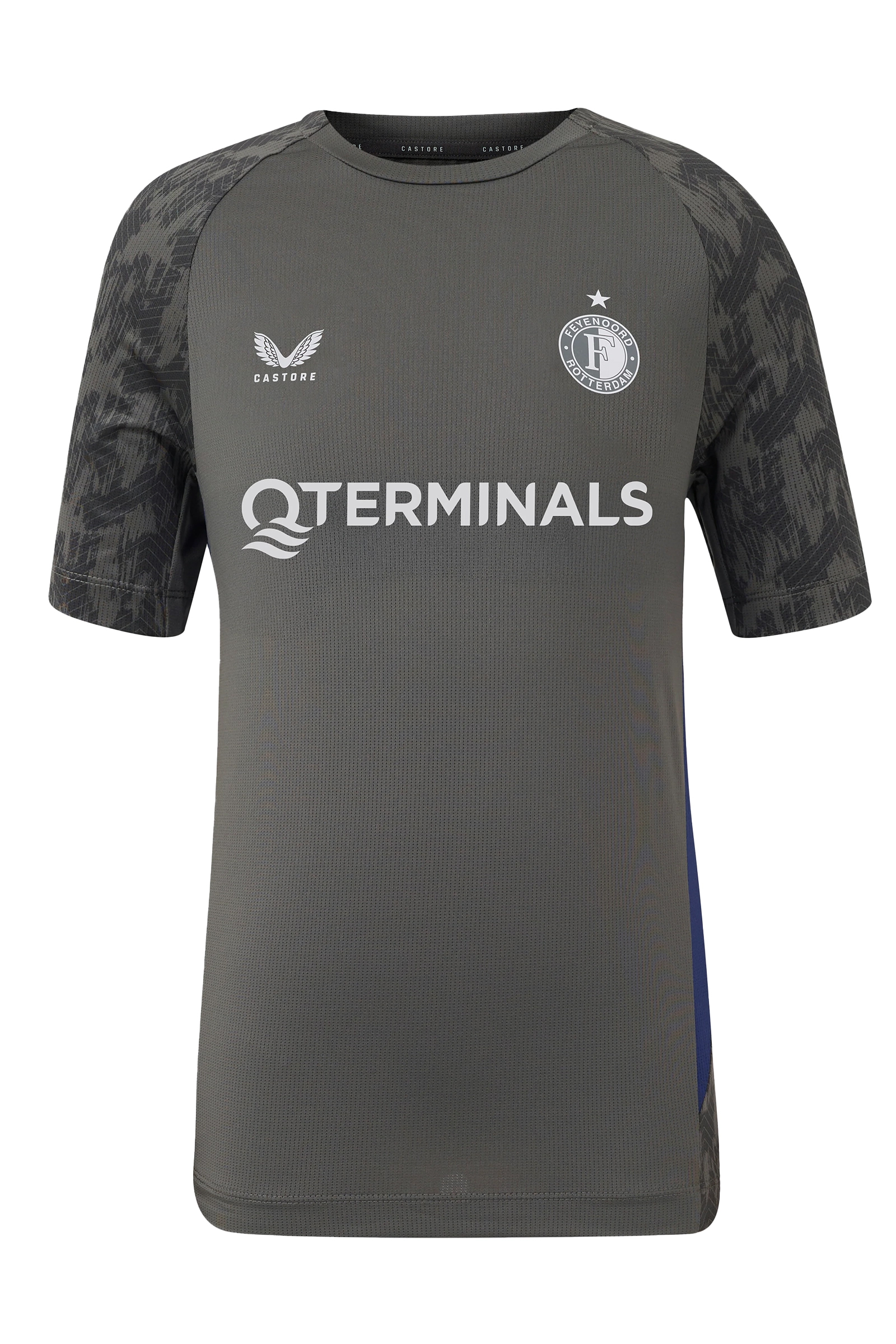 Voetbal jongens club t-shirt grijs