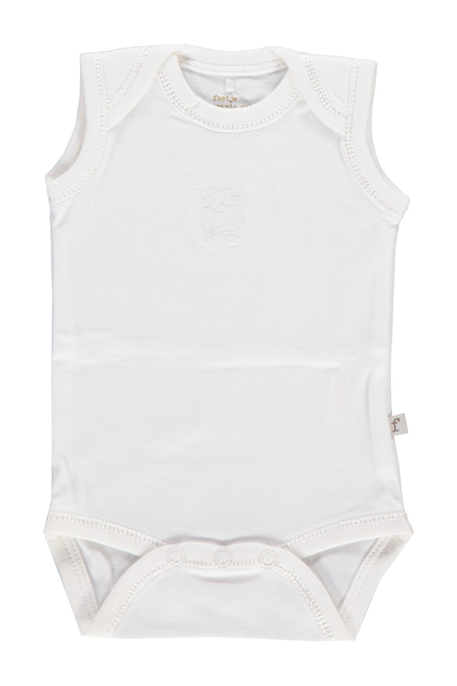Baby romper mouwloos ecru