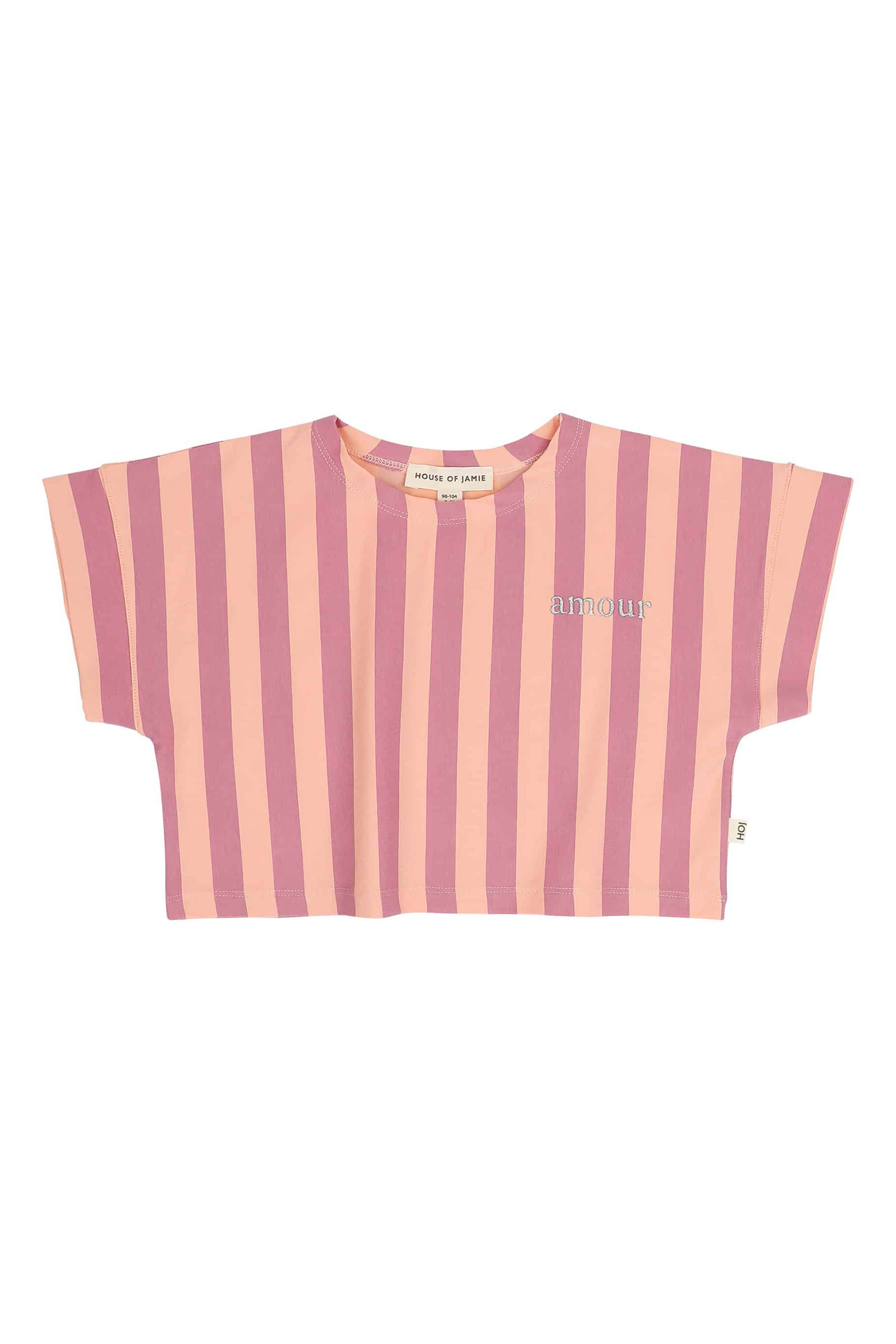 Meisjes t-shirt korte mouw rose