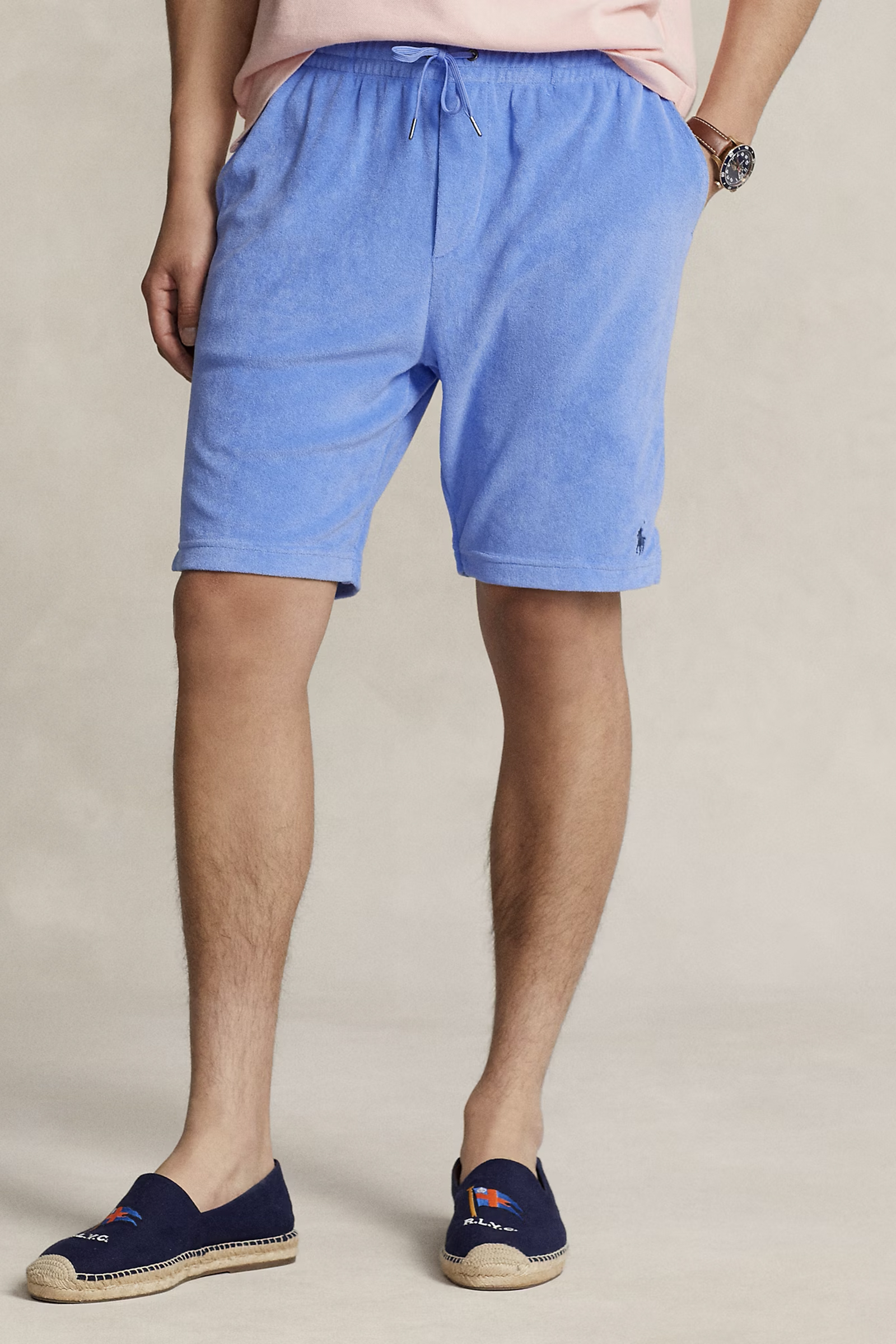 Heren short blauw