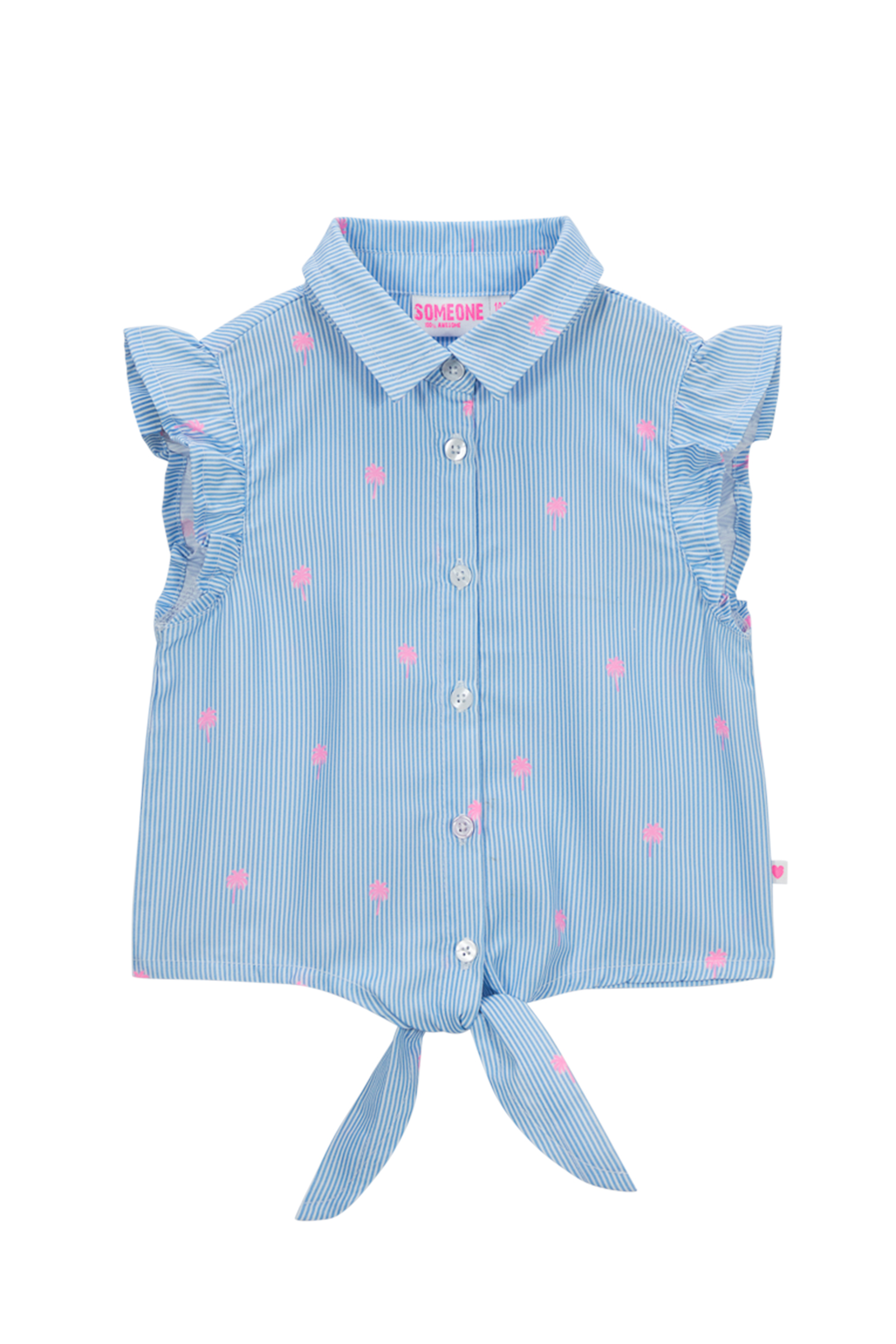 Meisjes blouse mouwloos ecru