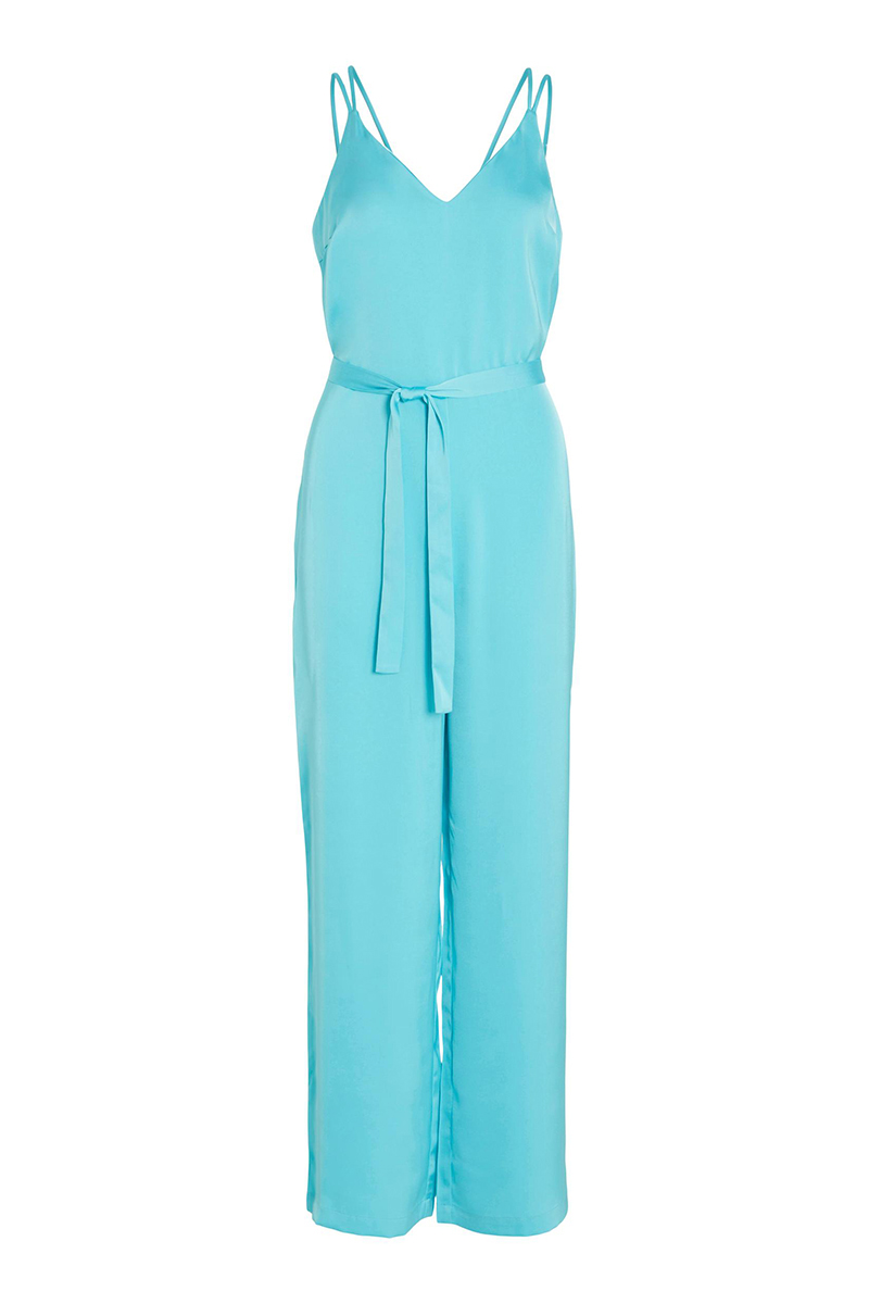 Dames jumpsuit/tuinbroek blauw