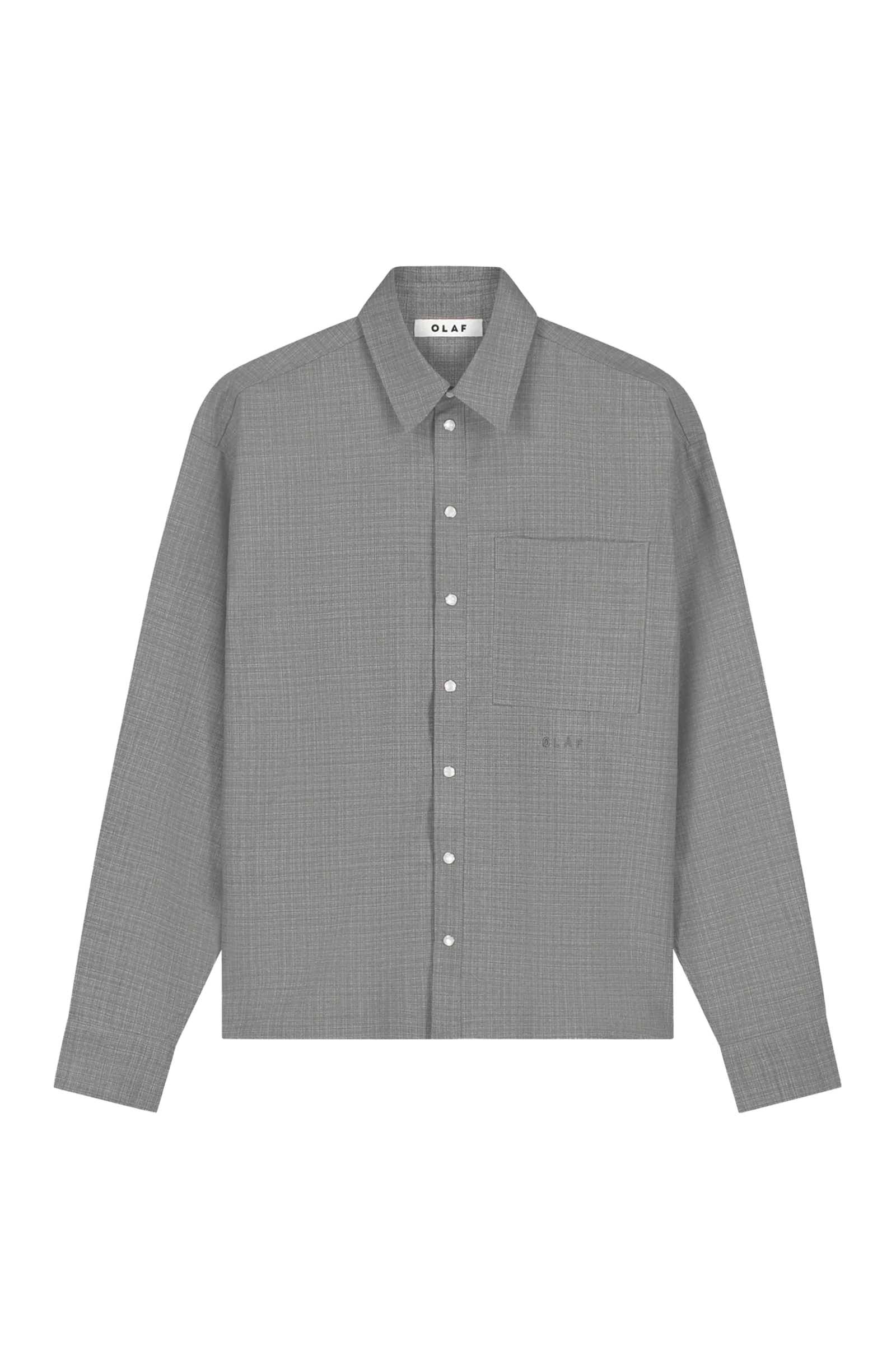 Heren overhemd lm casual grijs