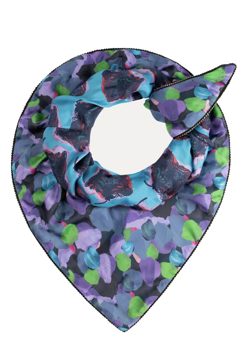POM Amsterdam DOUBLE FLOWER POP BLUE Blauw-1 1
