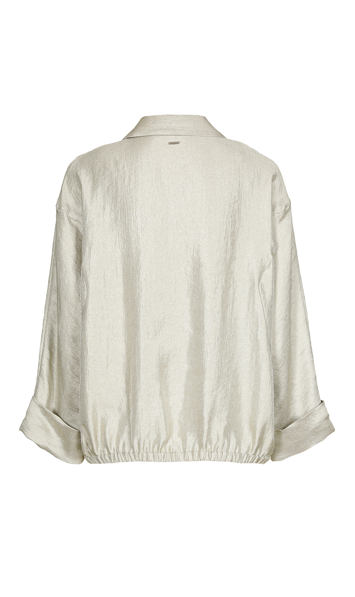 Dames blouse lange mouw grijs