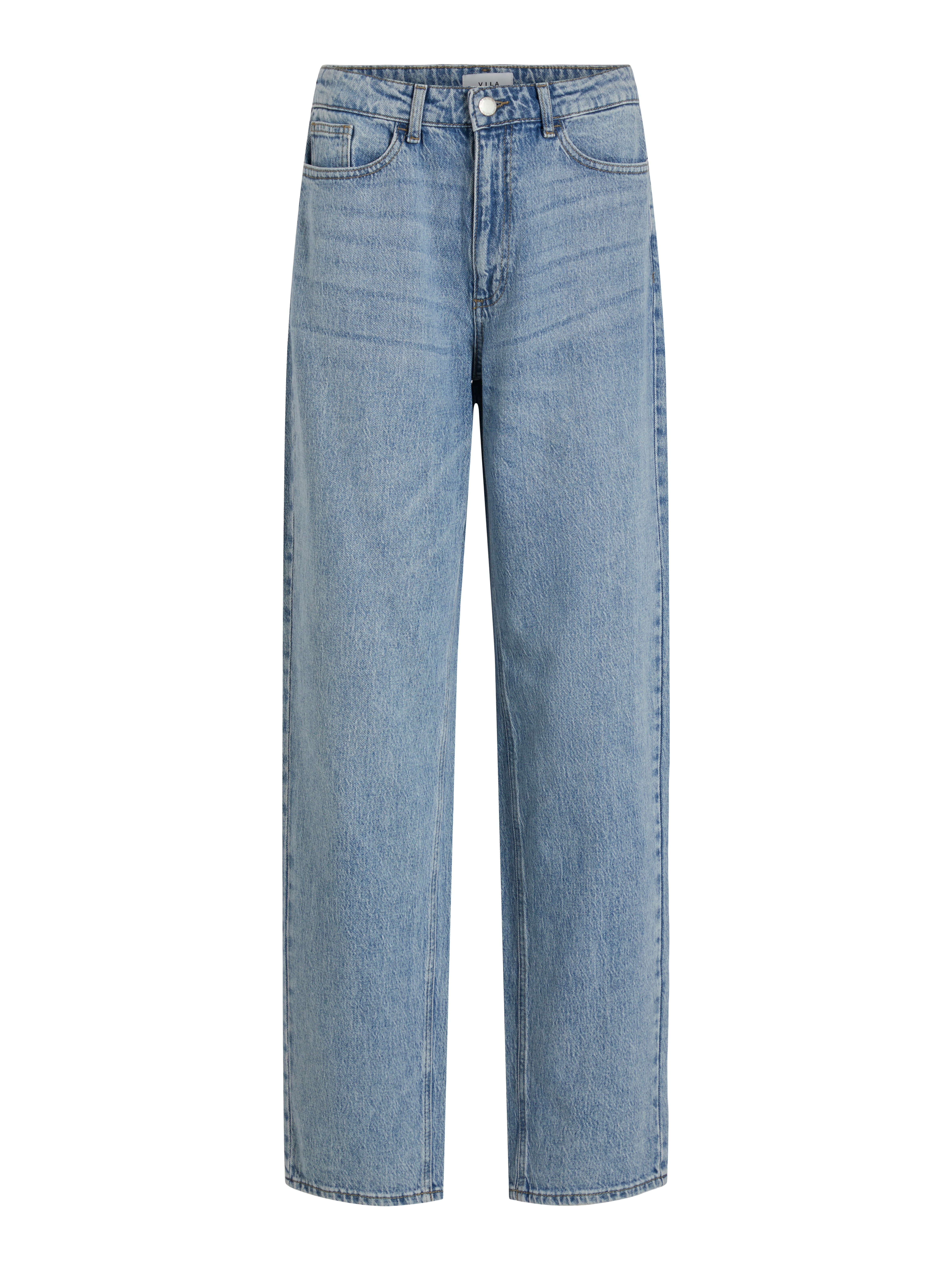 Vila VIKELLY JAF HW STRAIGHT JEANS-NOOS 177856001-Light Blue Denim/JAQUARD 2