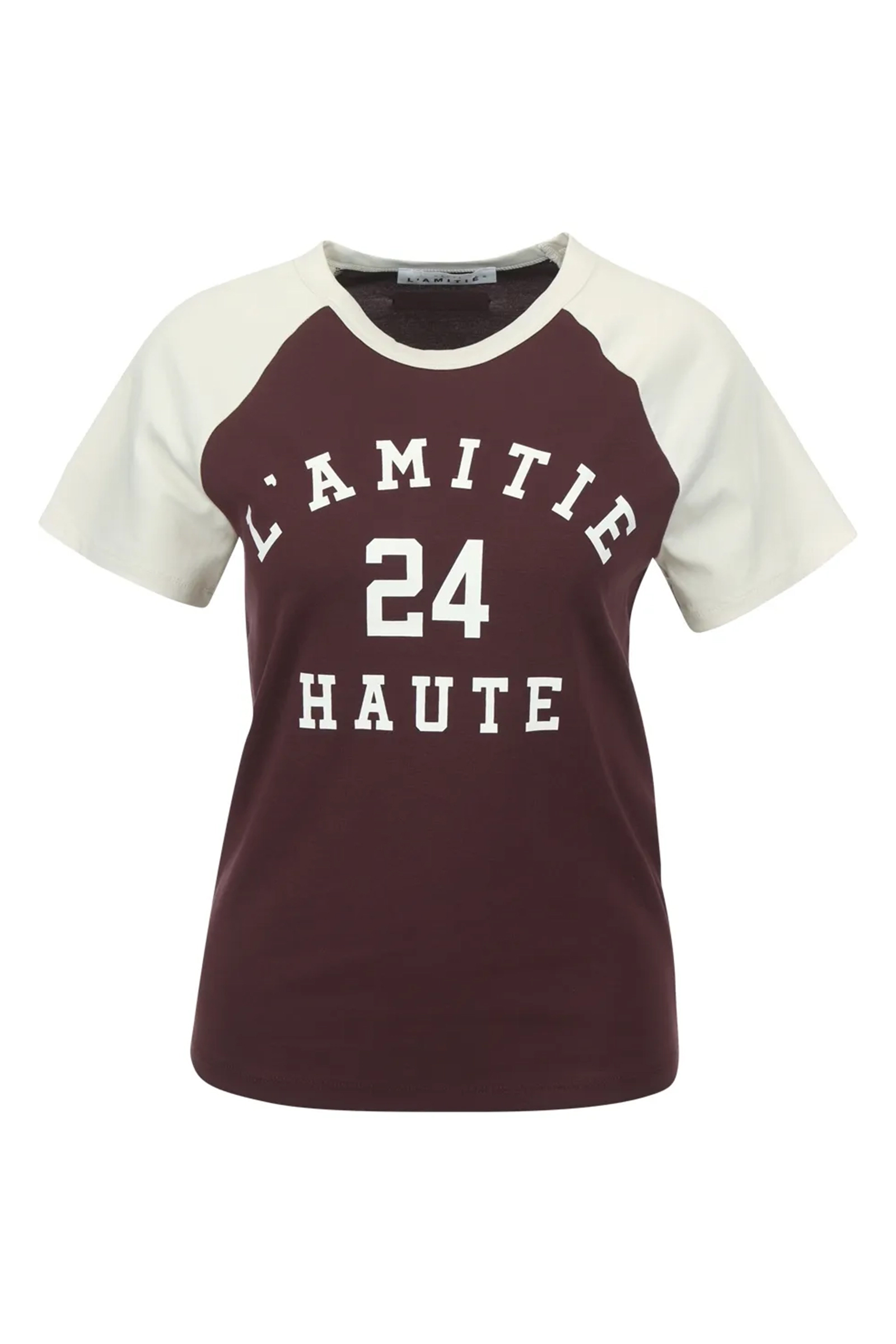 Dames t-shirt korte mouw bruin