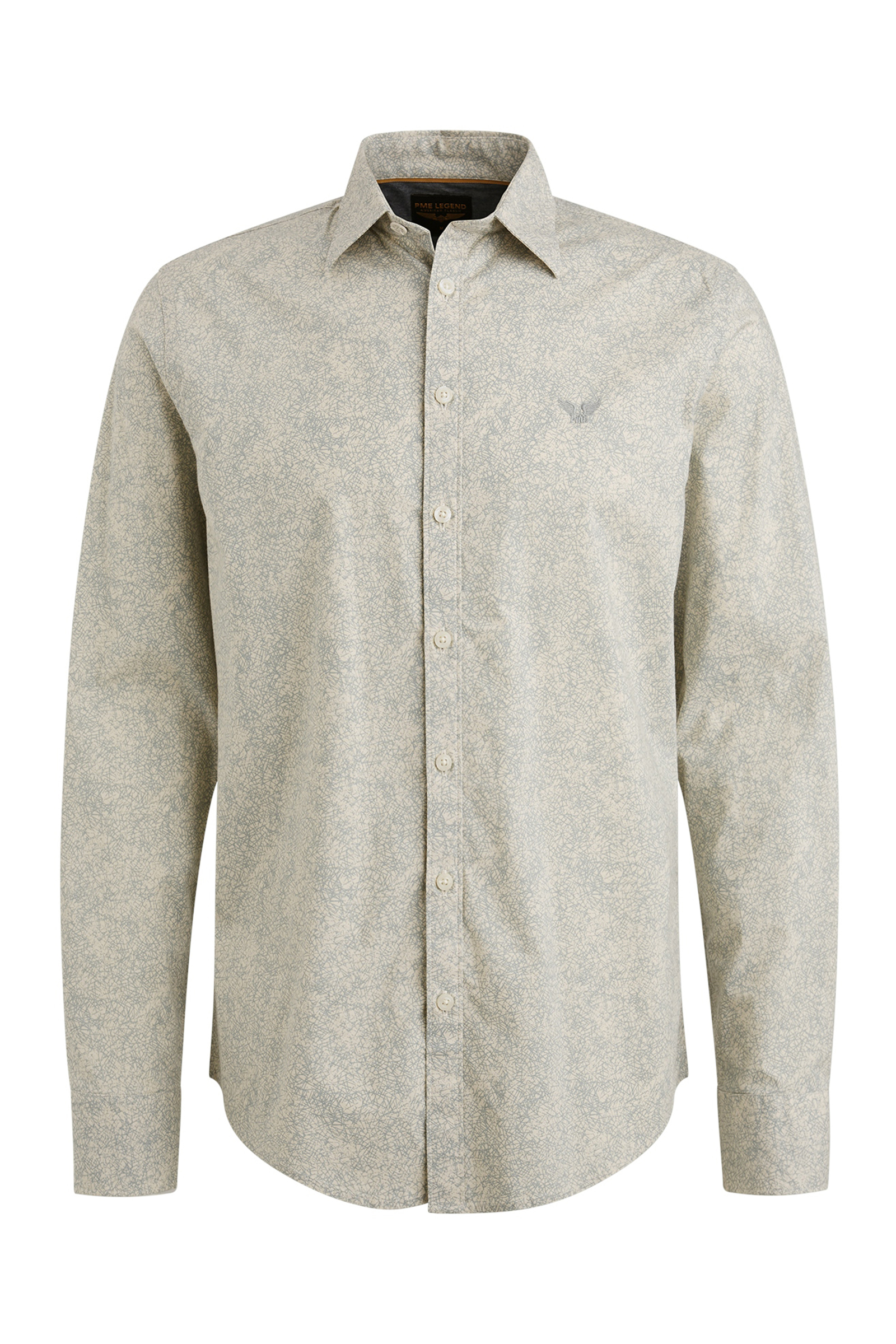 Heren overhemd lm casual bruin