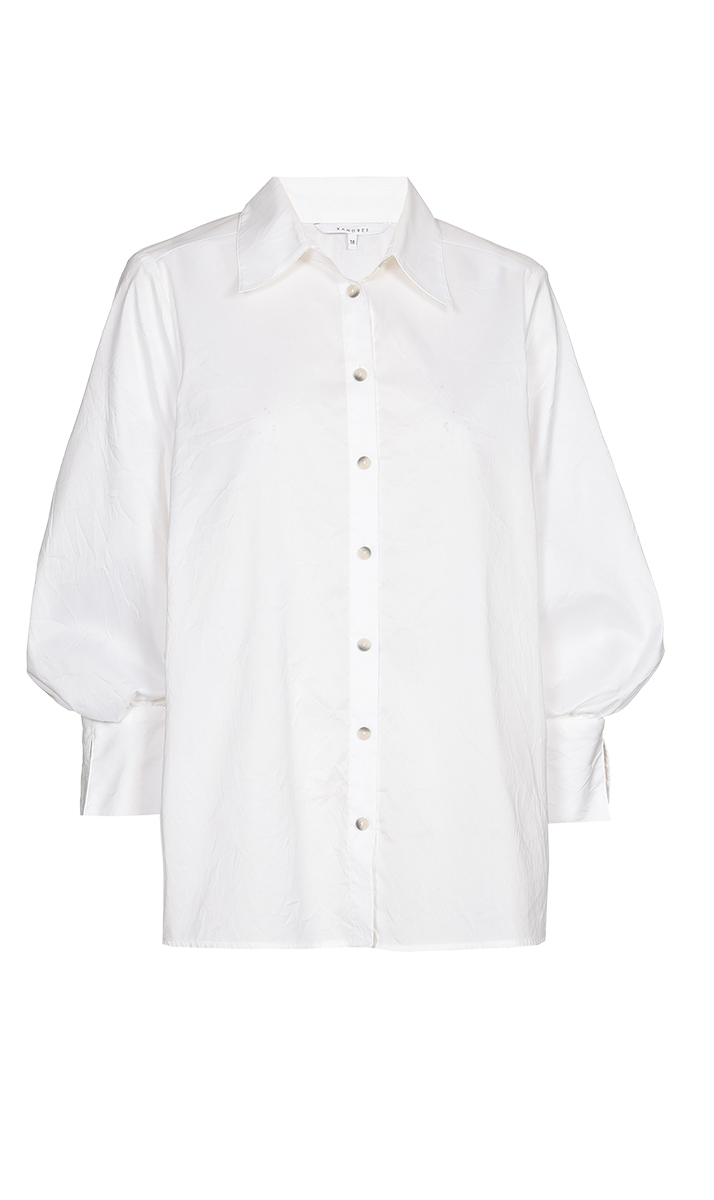 Dames blouse lange mouw ecru